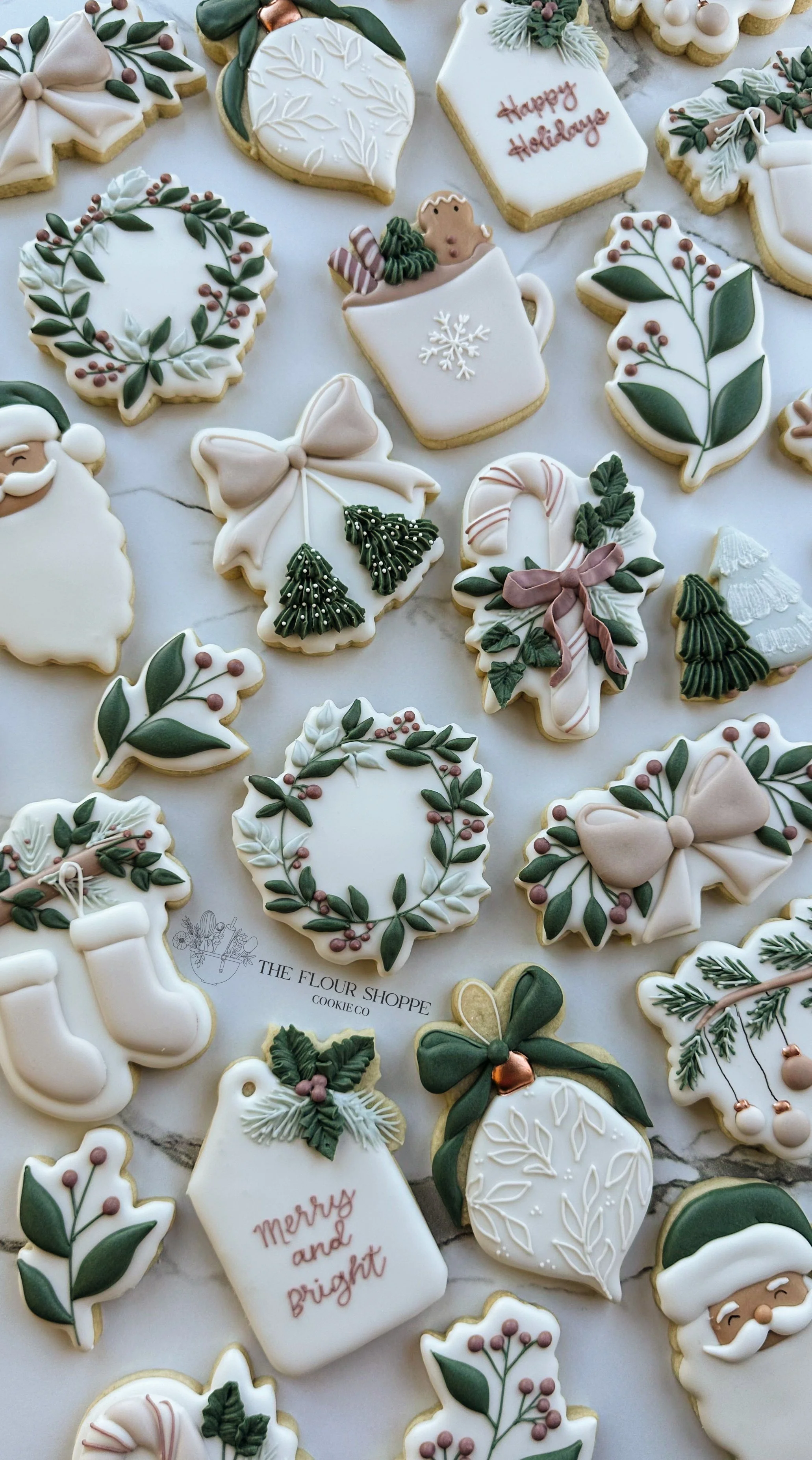 Neutral, Elegant Christmas Cookies