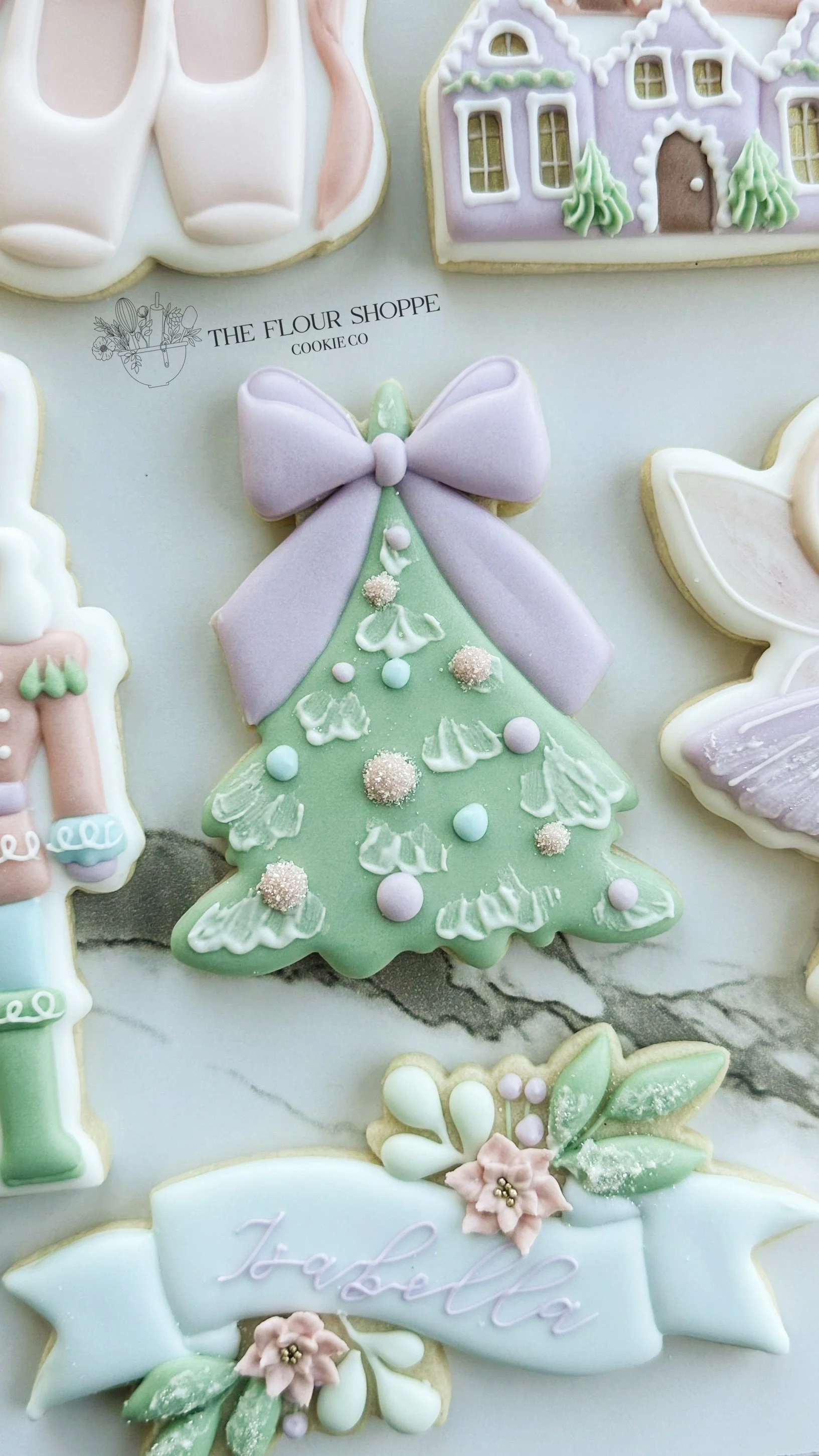 Nutcracker, Pastel Winter Christmas Ballet Birthday Royal Icing Sugar Cookies by The Flour Shoppe Cookie Co, Omaha, Nebraska_012.jpg