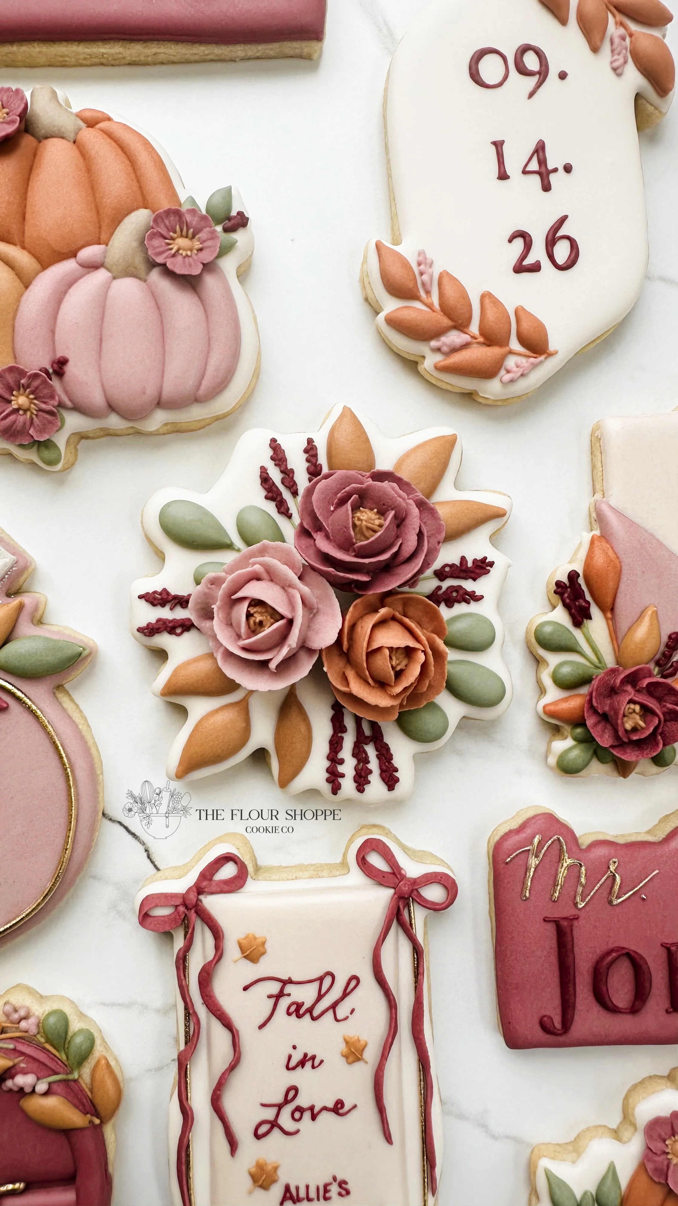 Fall in Love Autumn Bridal Shower Wedding Cookie Cutters Royal Icing Sugar Cookies by The Flour Shoppe Cookie Co, Omaha, Nebraska_025.jpg