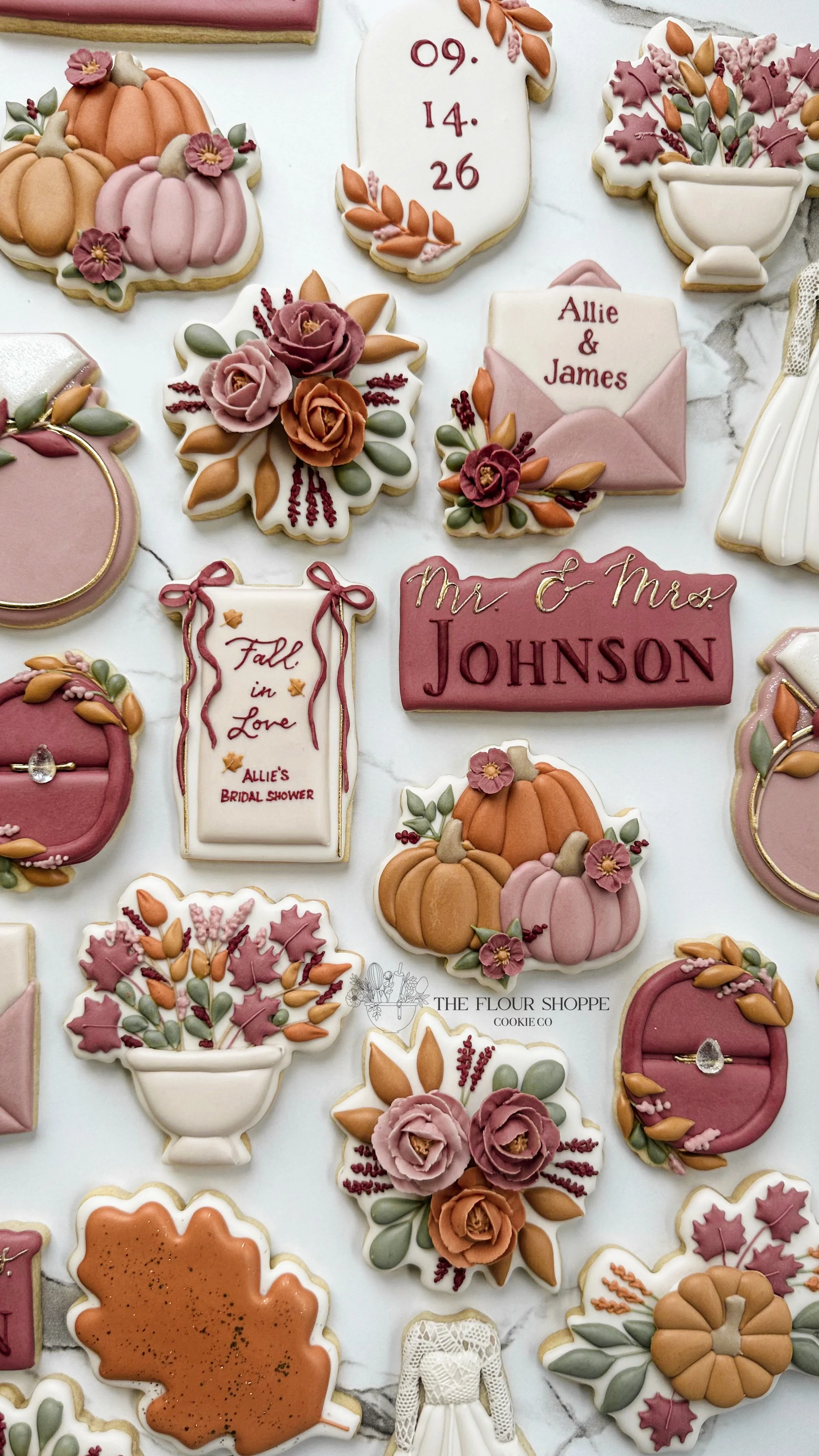 Fall in Love Autumn Bridal Shower Wedding Cookie Cutters Royal Icing Sugar Cookies by The Flour Shoppe Cookie Co, Omaha, Nebraska_011.jpg