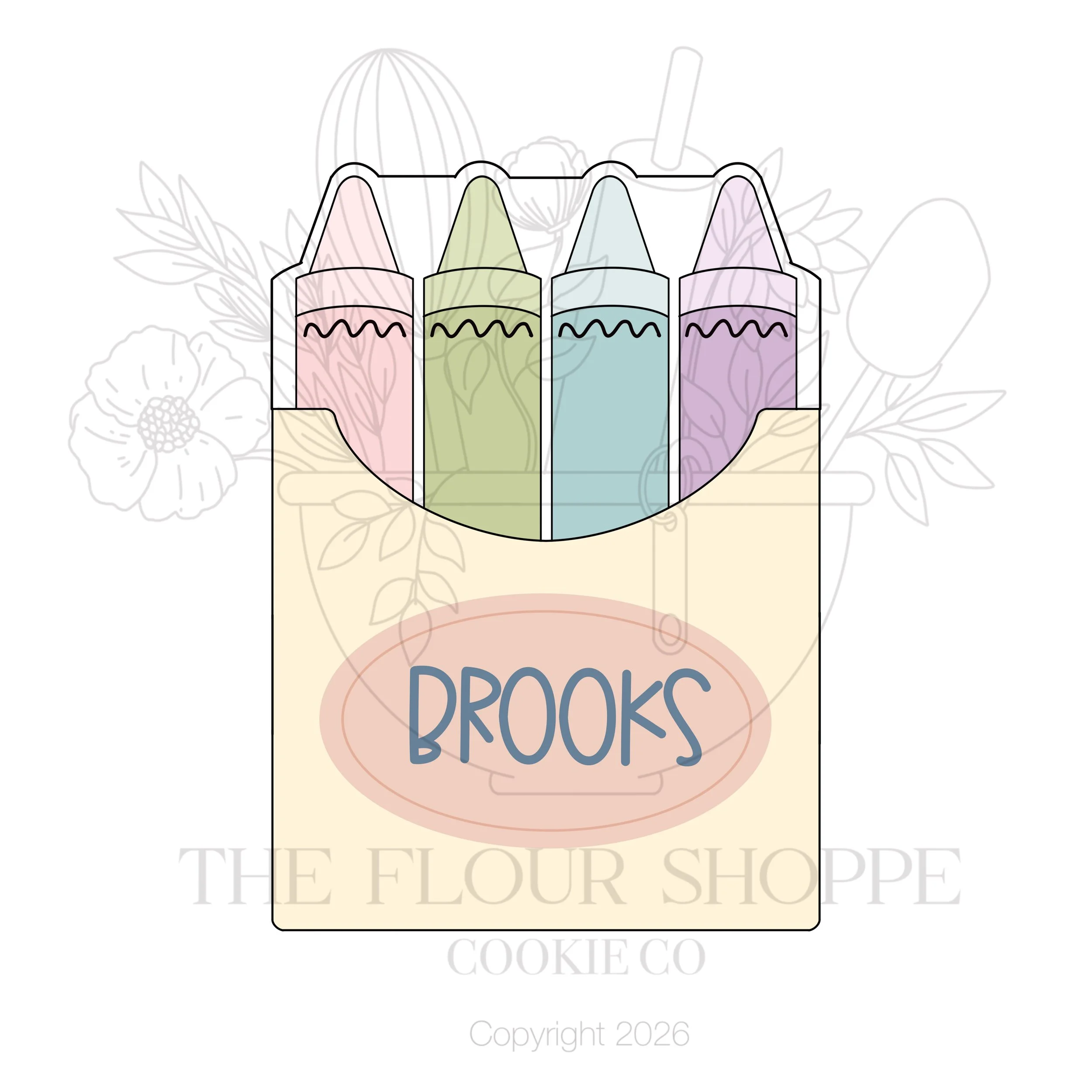 Crayon Box Cookie Cutter STL