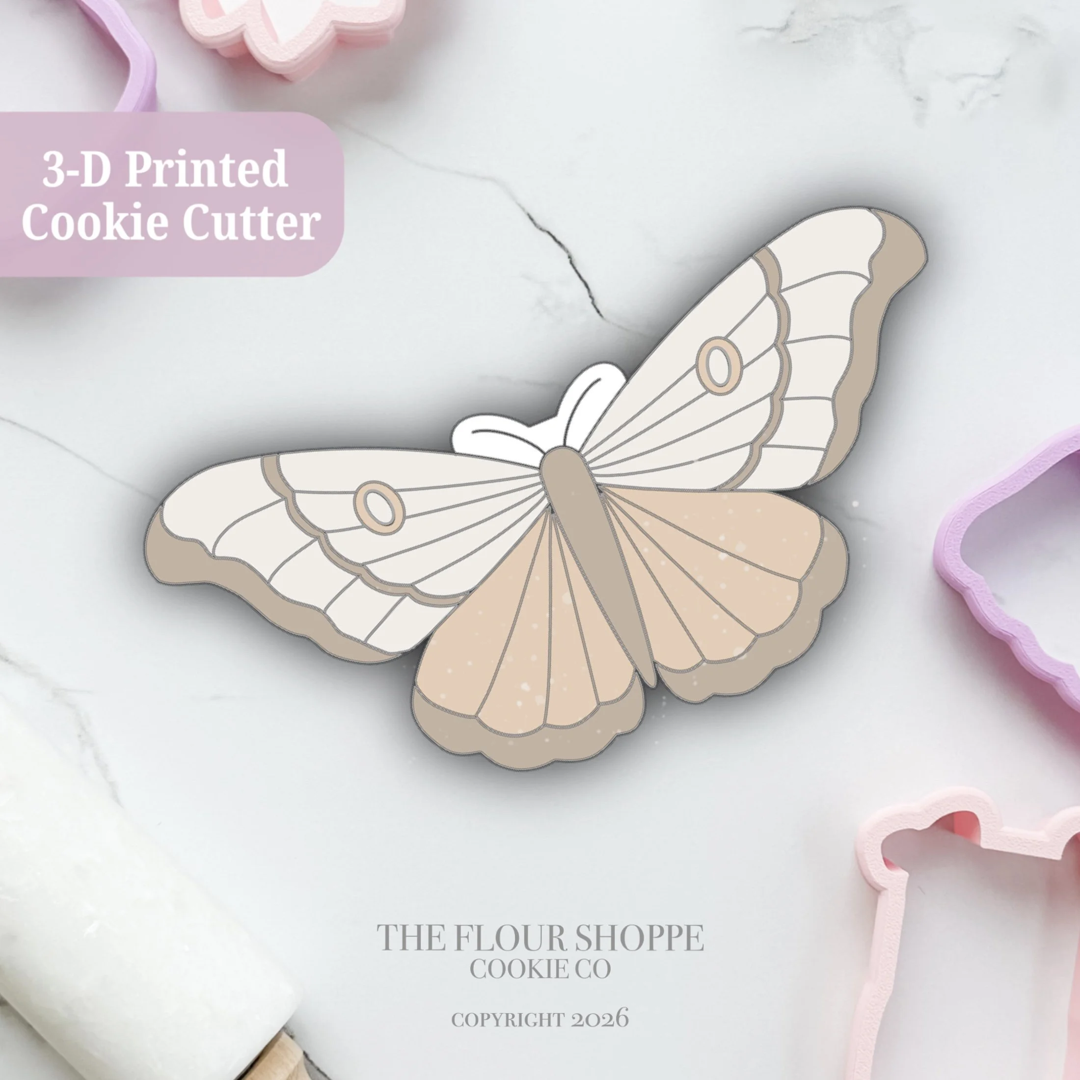 Moth 2 Cookie Cutter STL