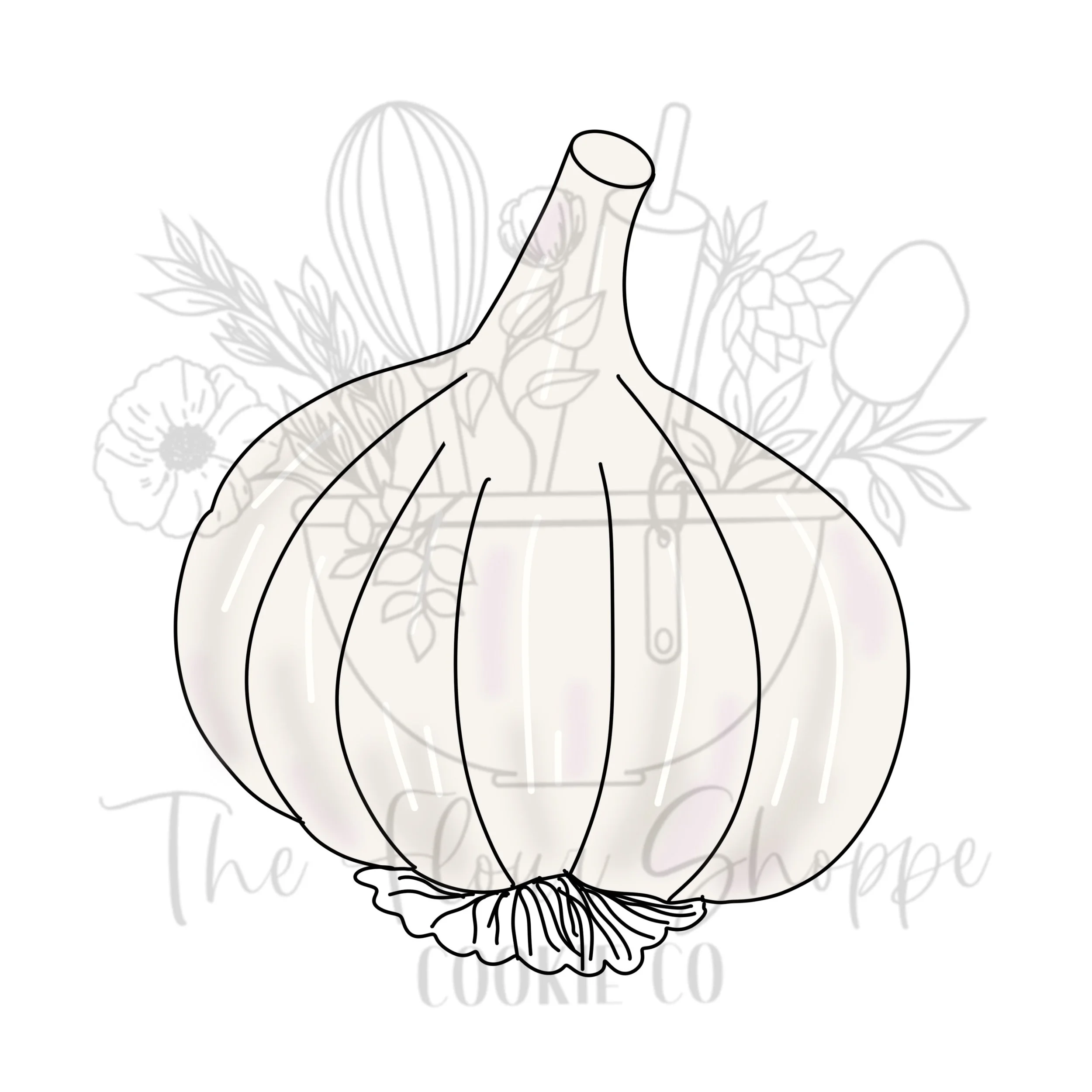 Garlic Cookie Cutter STL