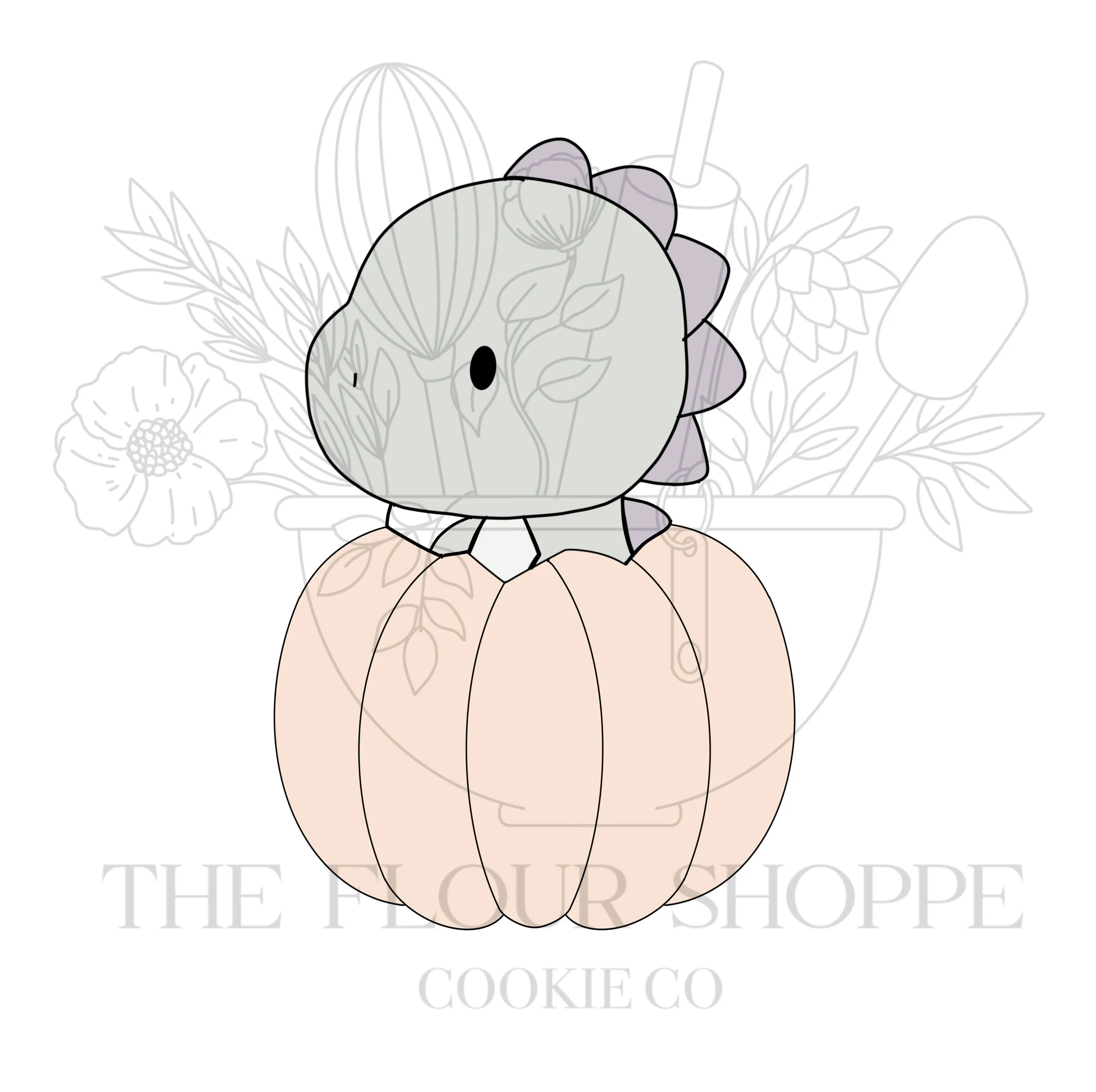 T-Rex in a Pumpkin Cookie Cutter STL