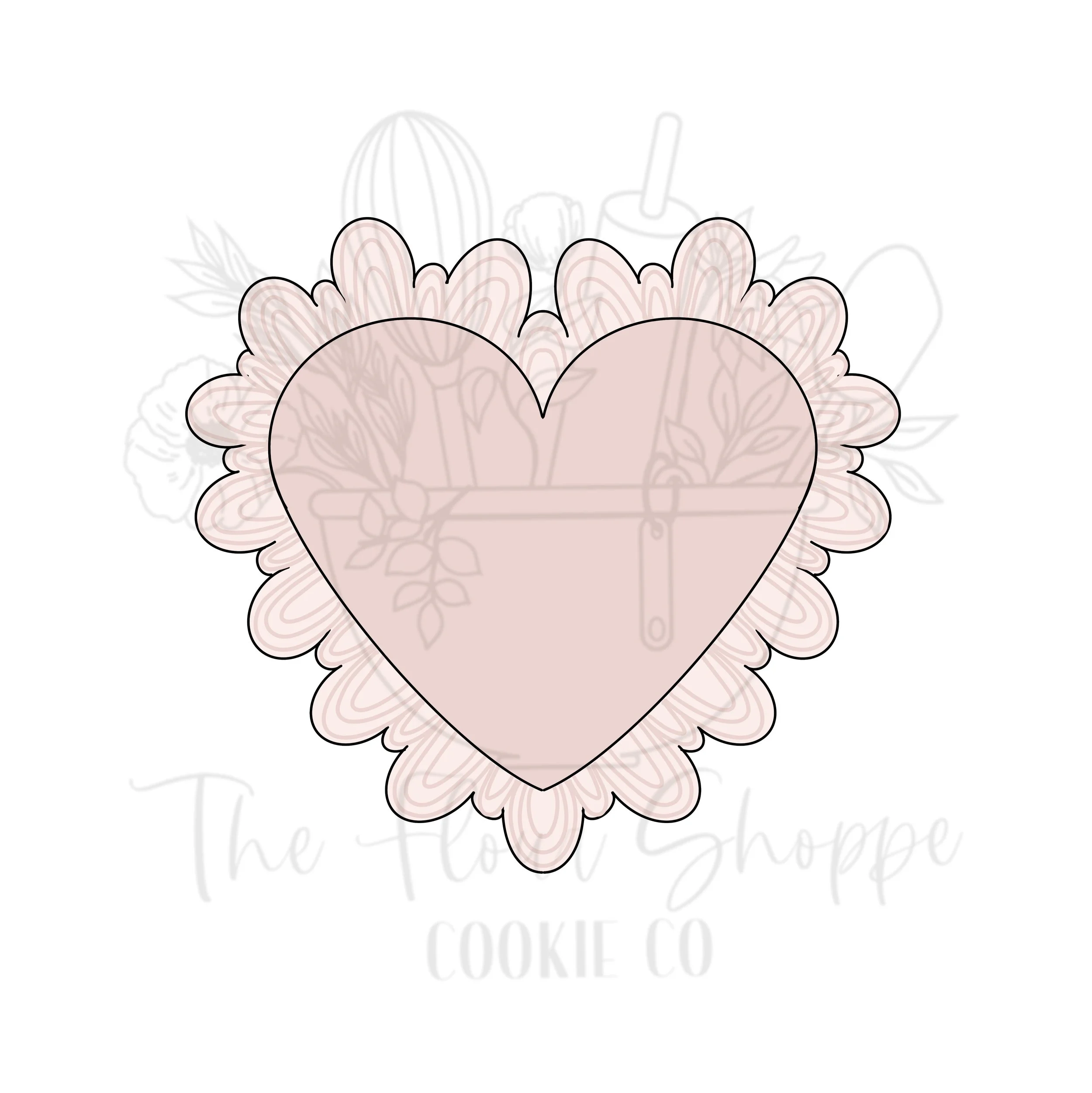Scalloped Heart 3 Cookie Cutter STL