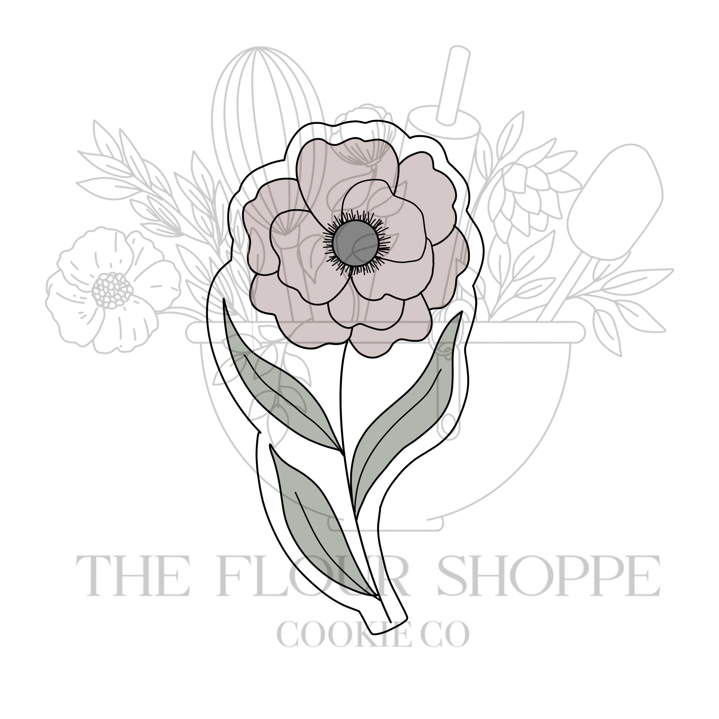 Anemone 3, Flower Cookie Cutter STL