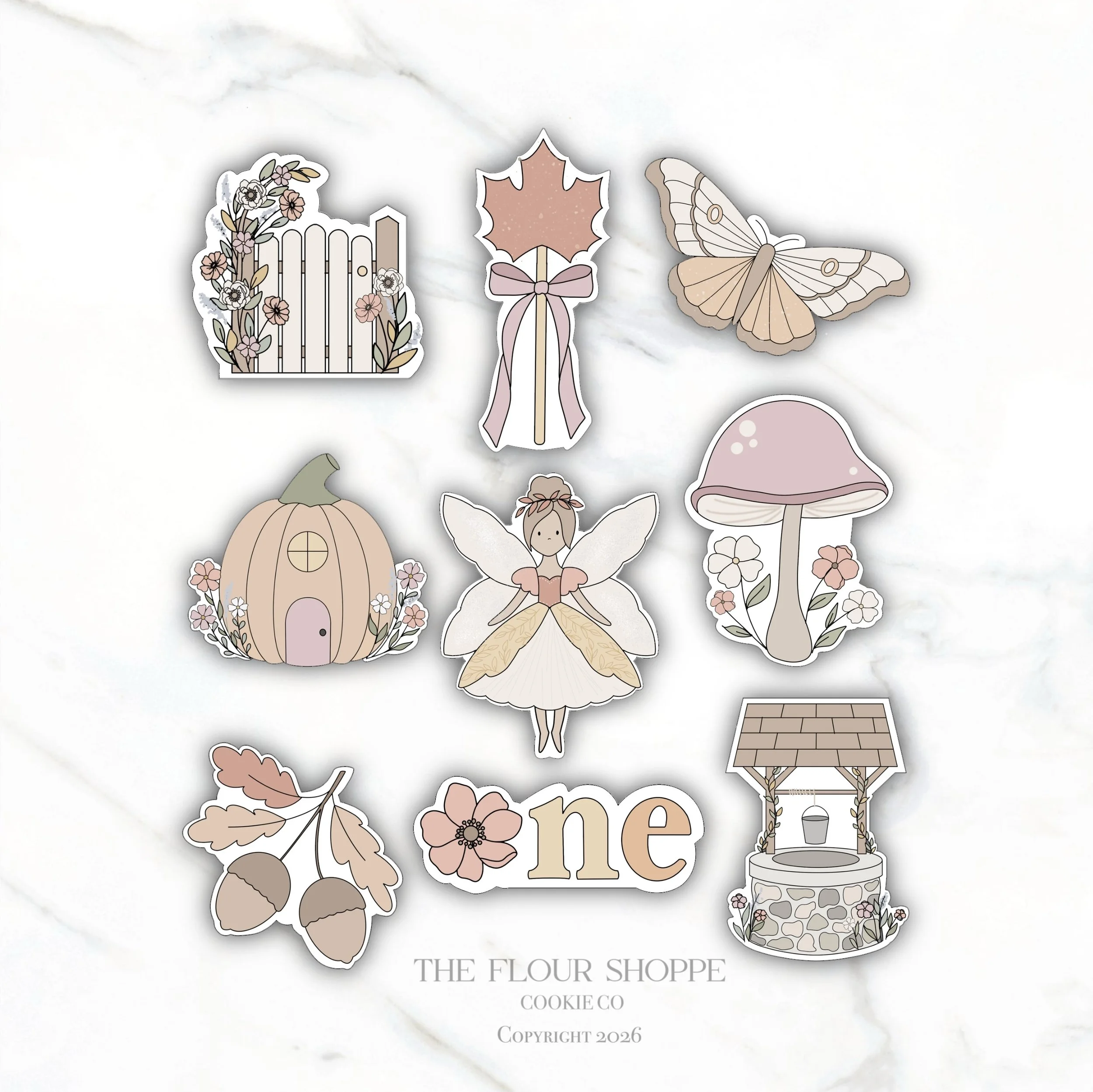 Fall Fairy First Birthday Cookie Cutter STL CCOTHW