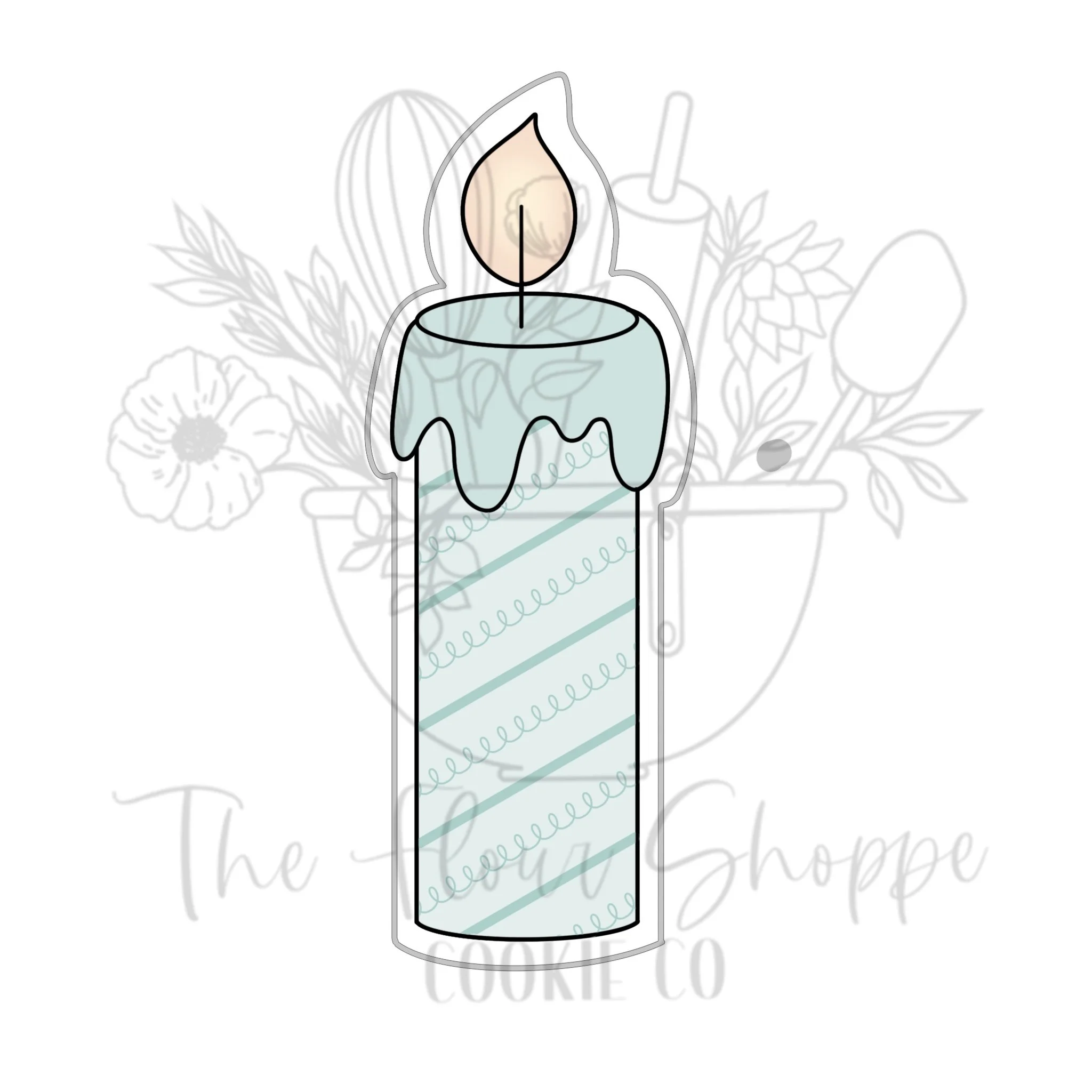 Single Birthday Candle Cookie Cutter STL