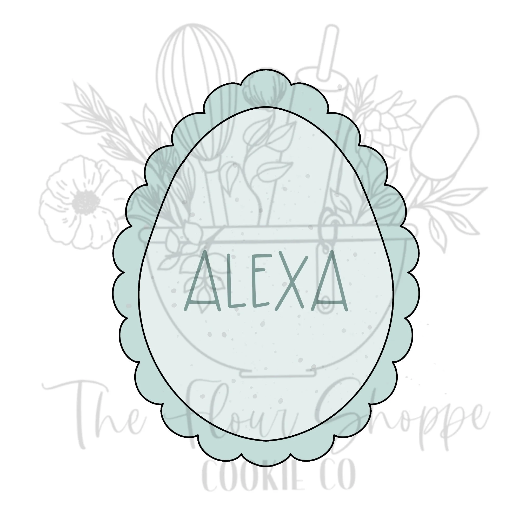 Scalloped Egg, Easter Cookie Cutter STL