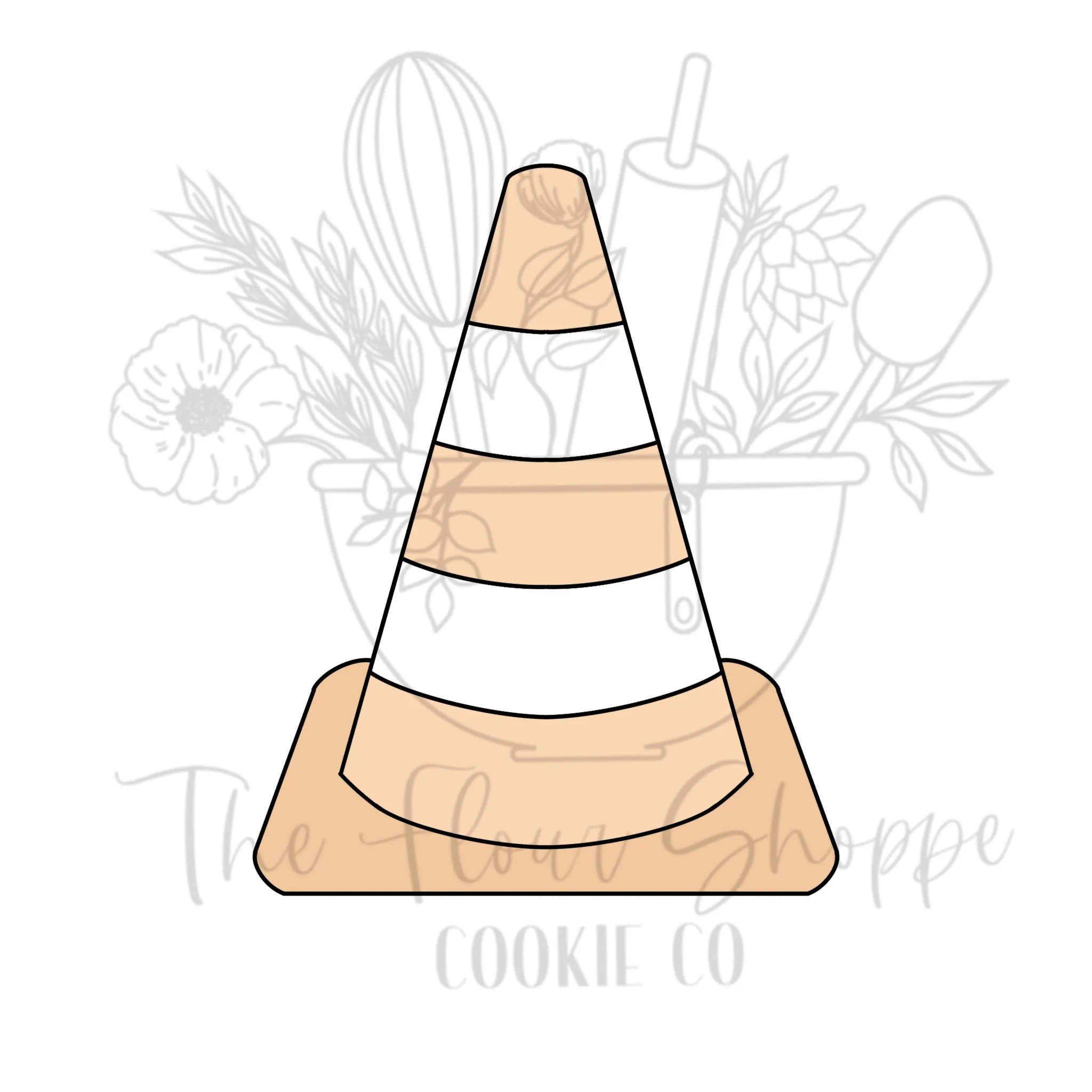 Construction Cone 2 Cookie Cutter STL