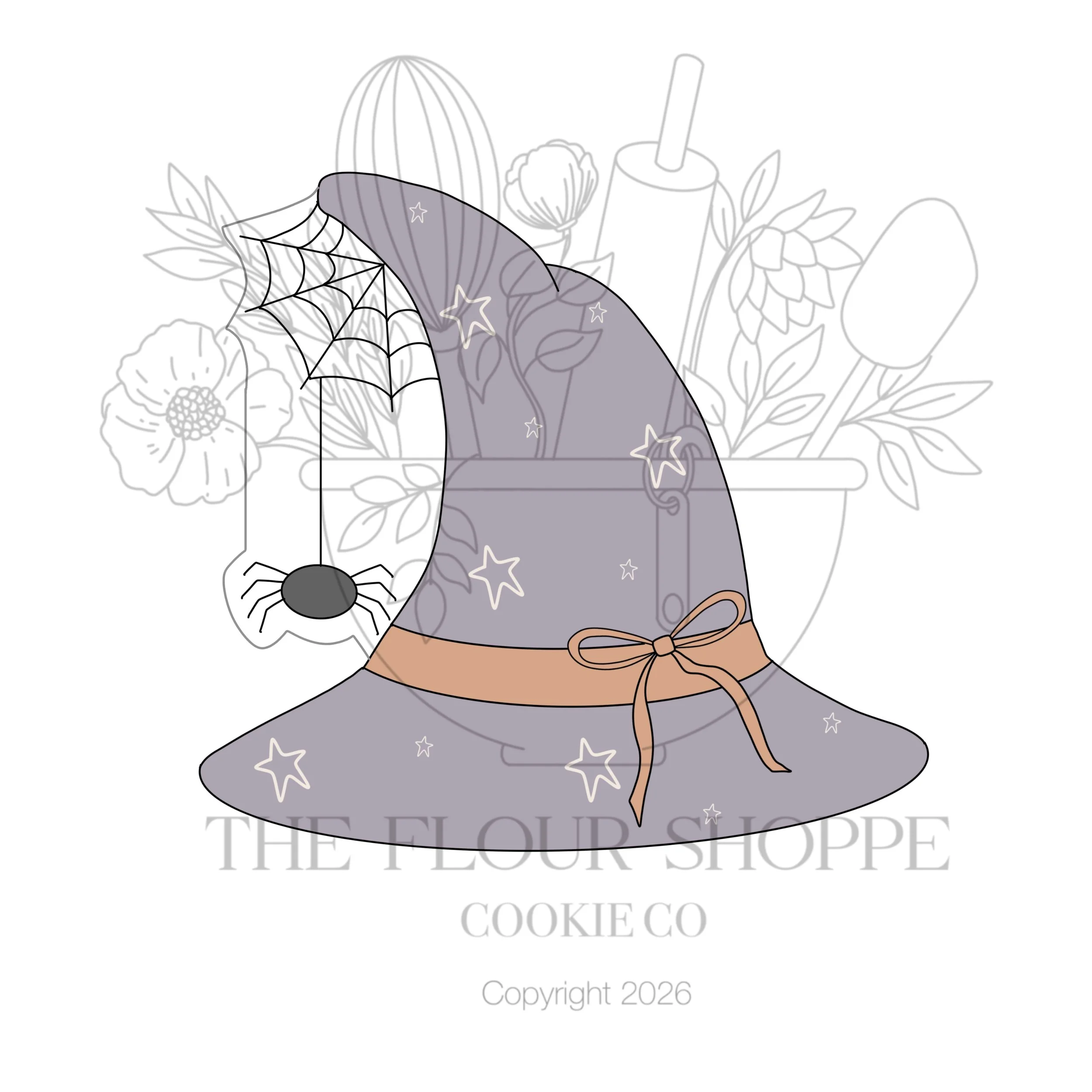 Witch Hat with Spider, Halloween Cutter STL
