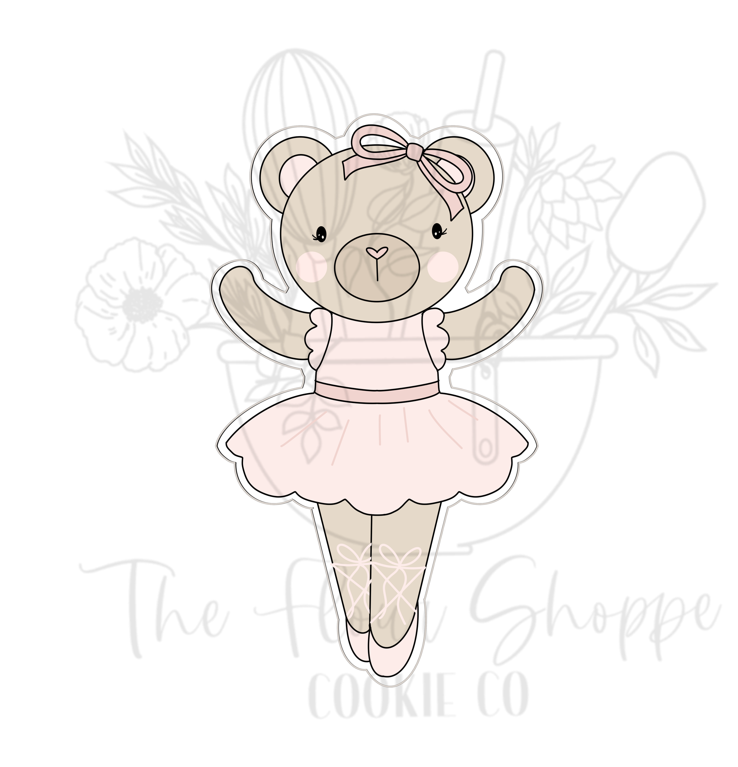 Ballet Bear 1 Cookie Cutter STL