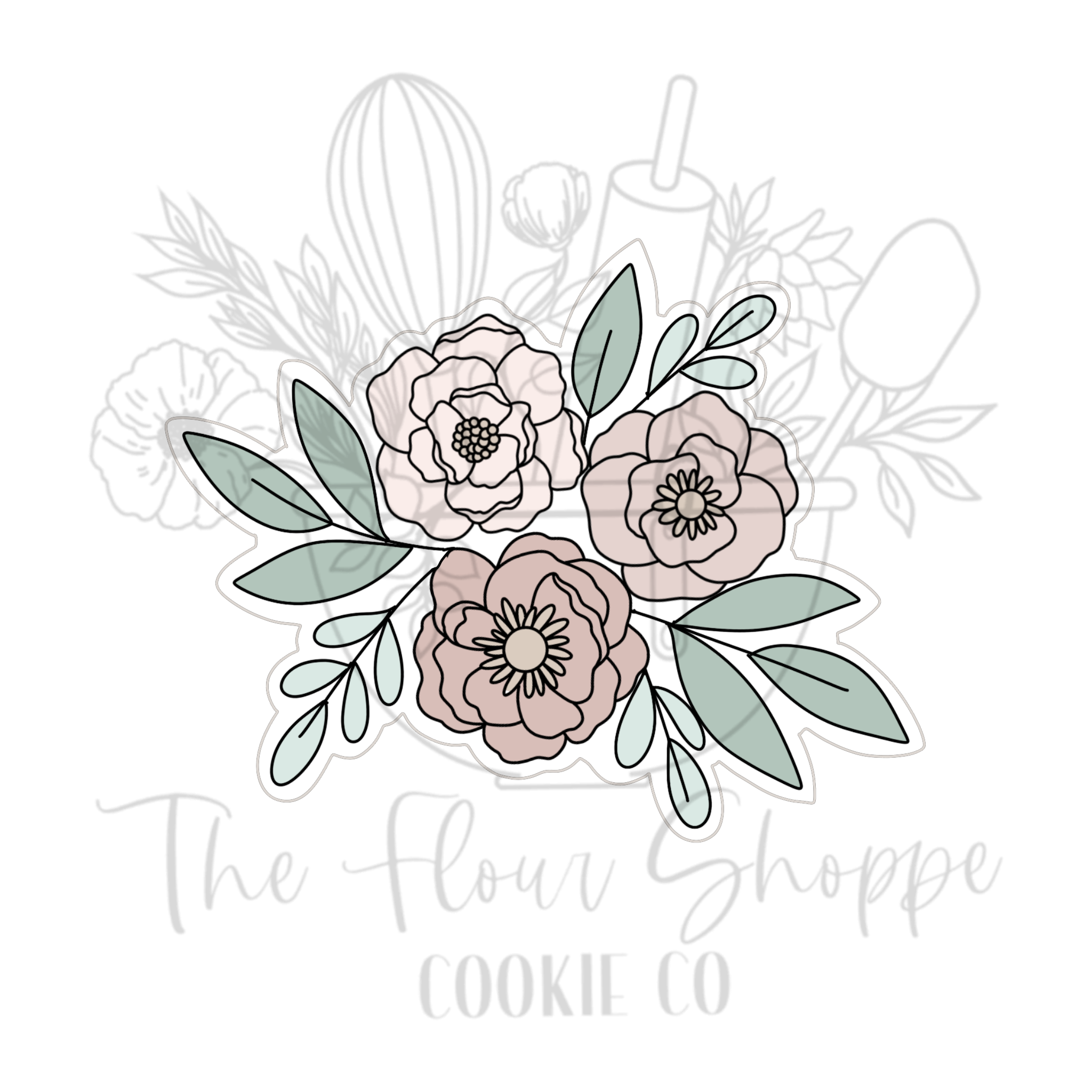 Felicity Floral Cookie Cutter STL
