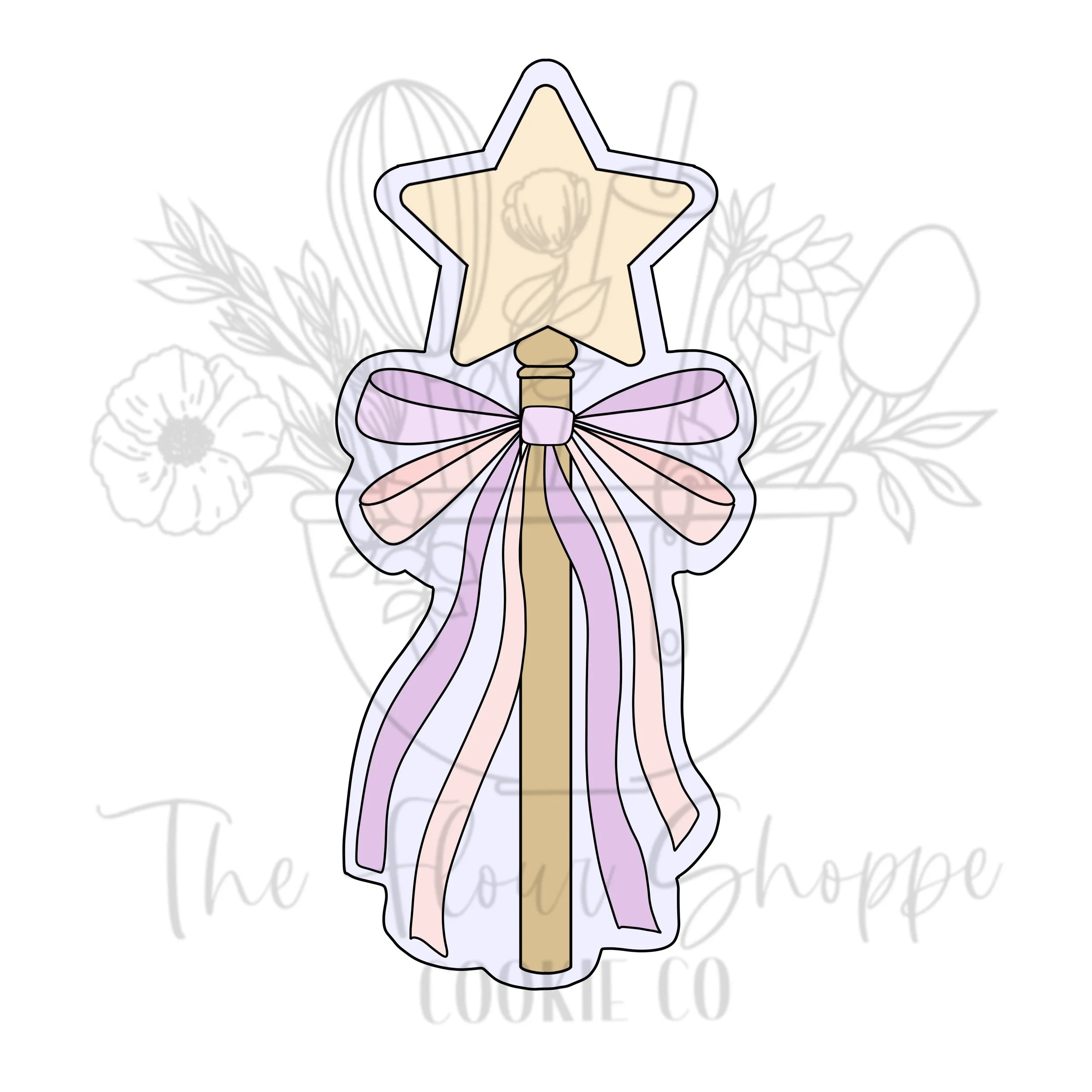 Star Fairy Princess Wand 2 Cookie Cutter STL