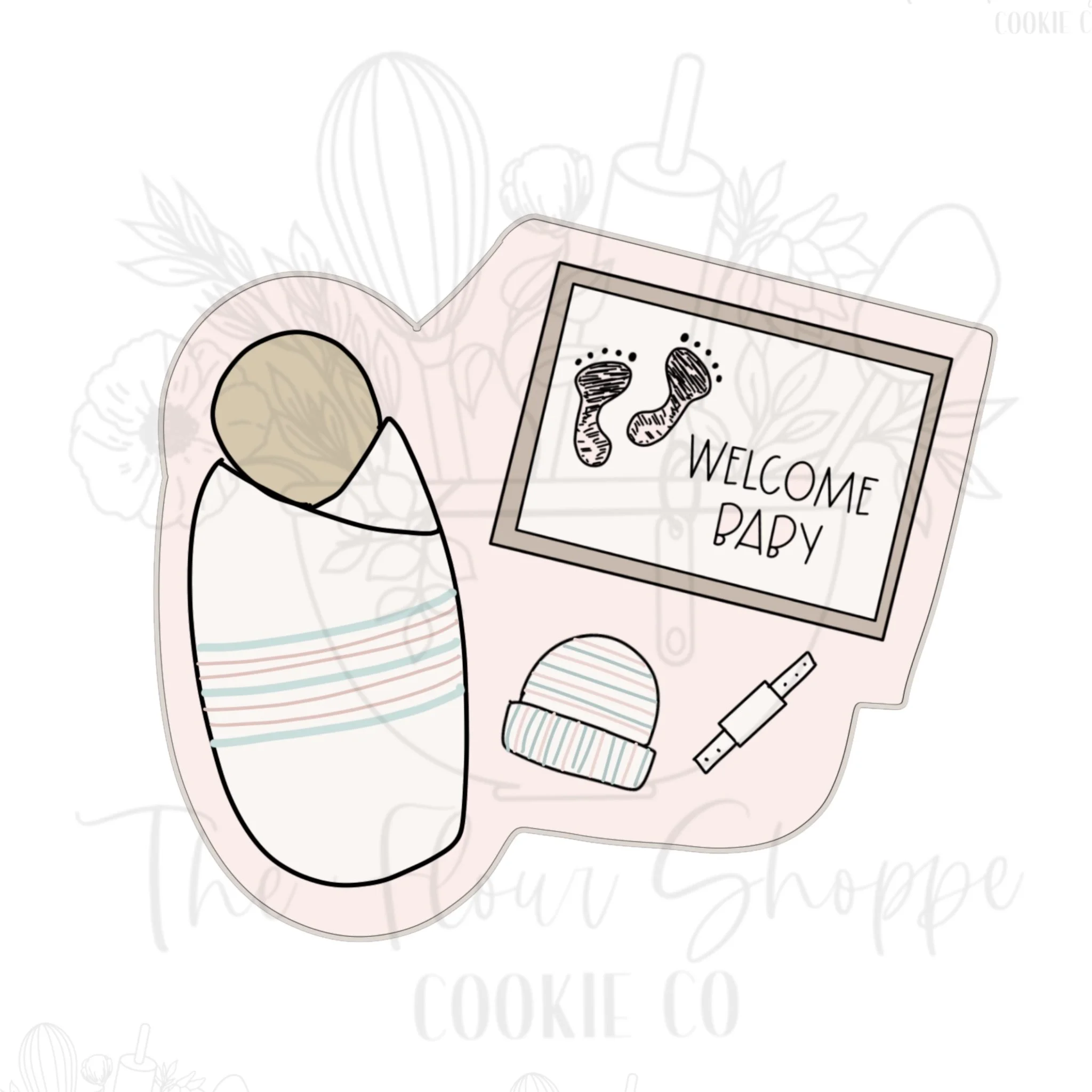 Baby Announcement, Hospital, Nurse, Labor and Delivery Cookie Cutter STL