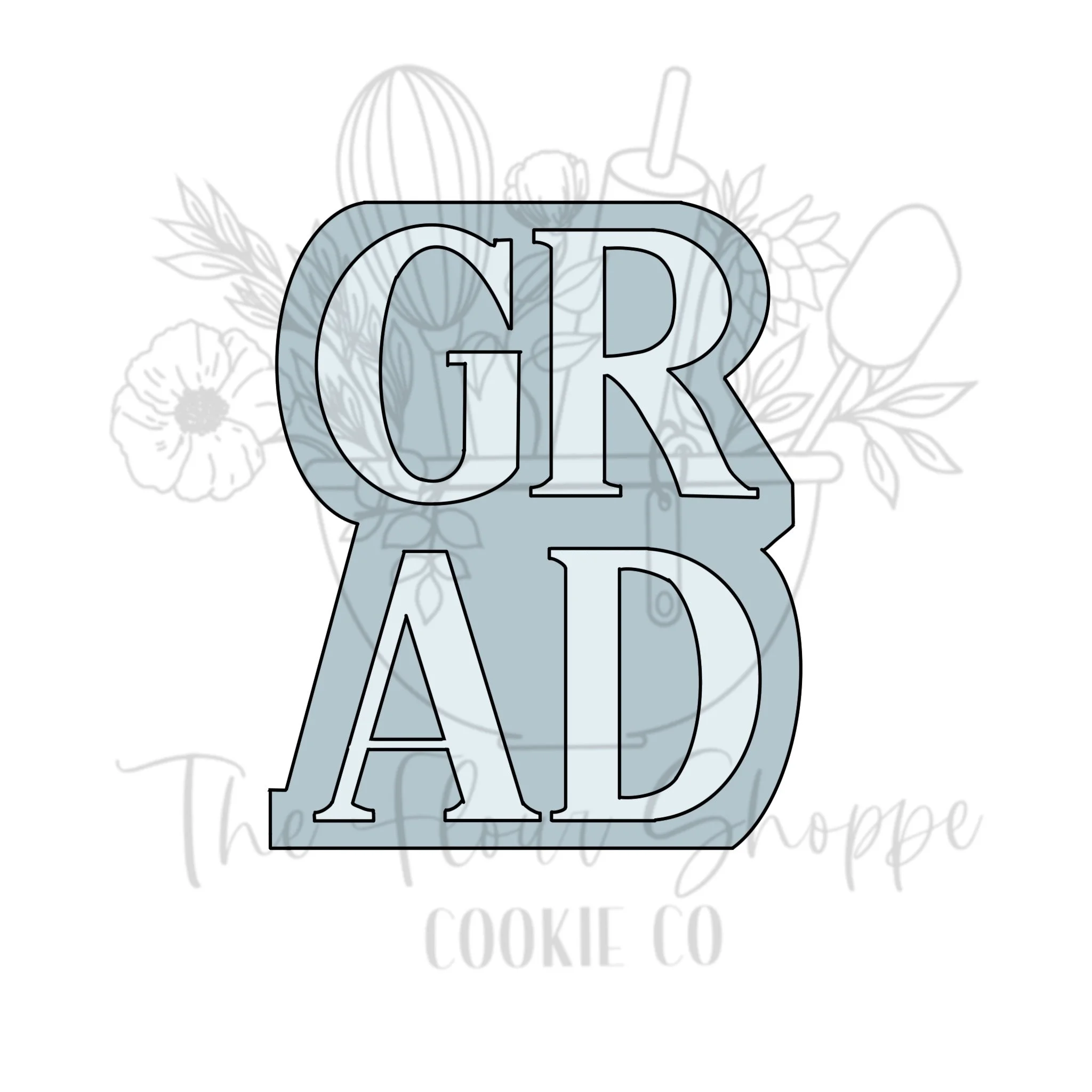GRAD 1 Graduation Cookie Cutter STL