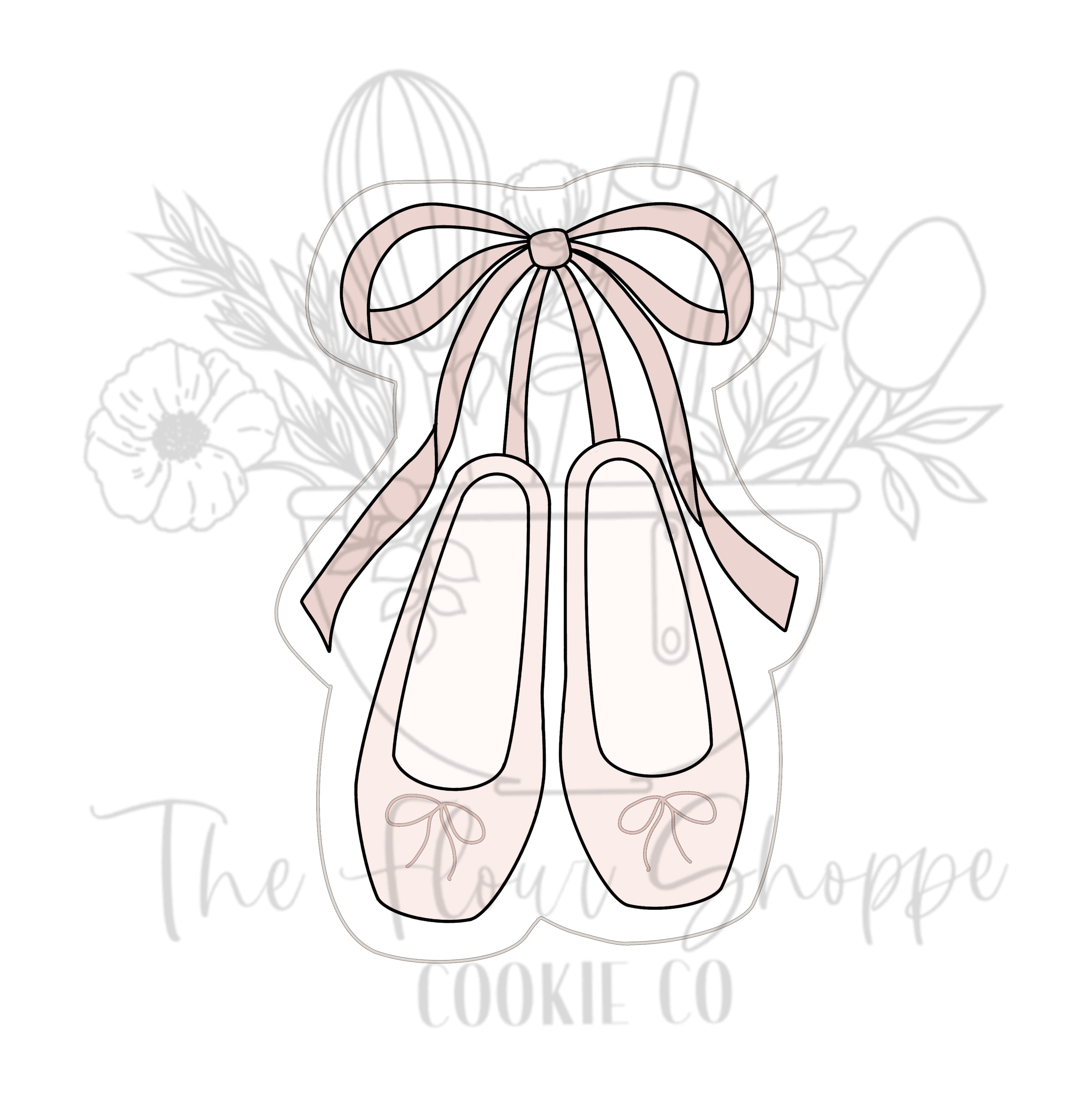 Ballet Slippers 2 Cookie Cutter STL