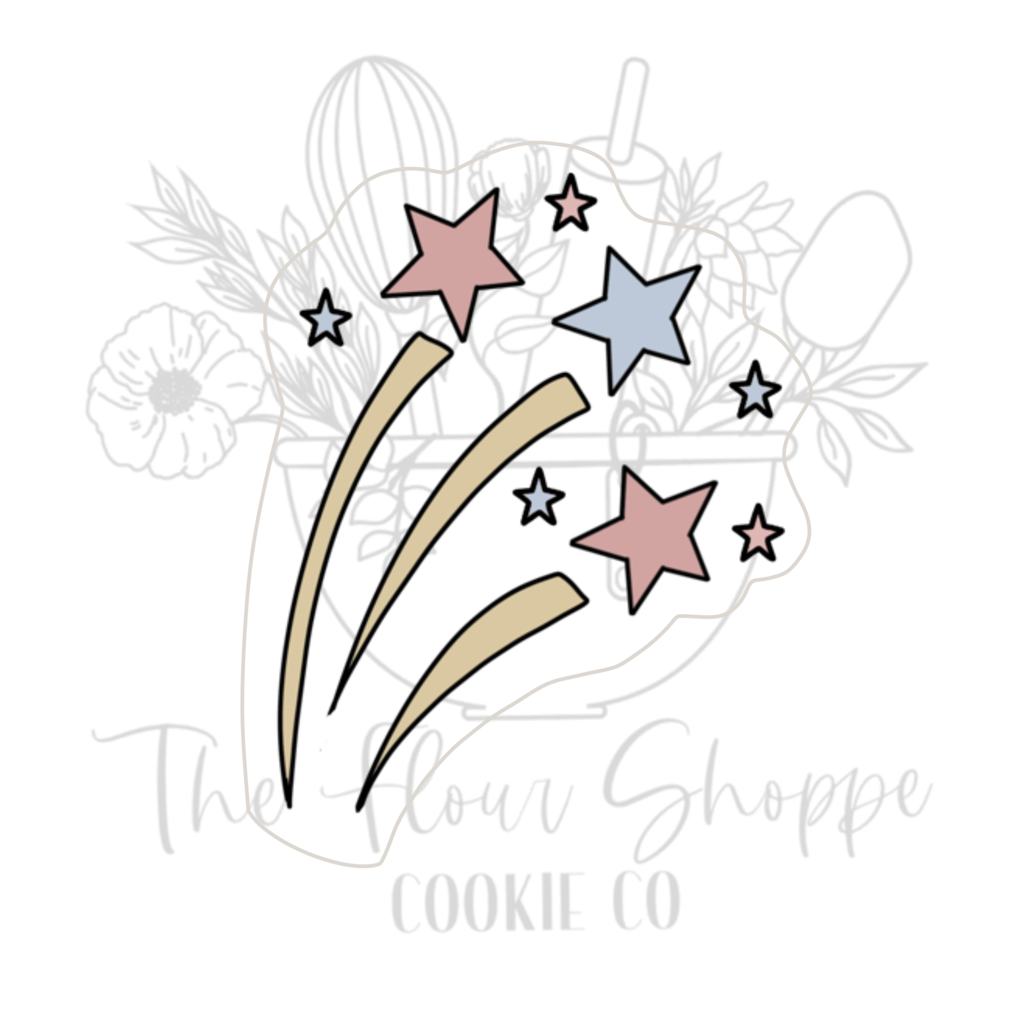 Shooting Stars Cookie Cutter STL