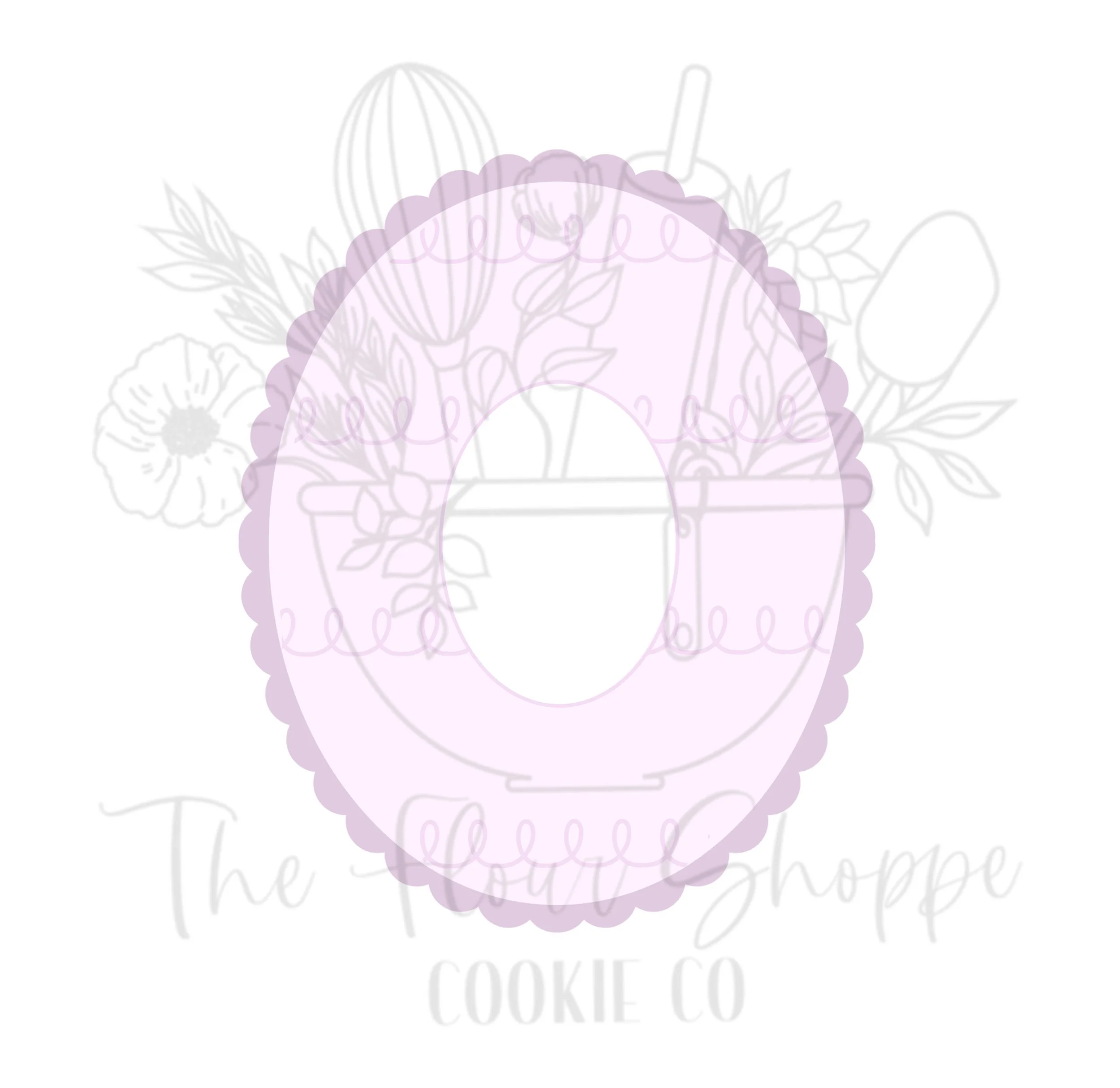 Scalloped Letter O Cookie Cutter STL