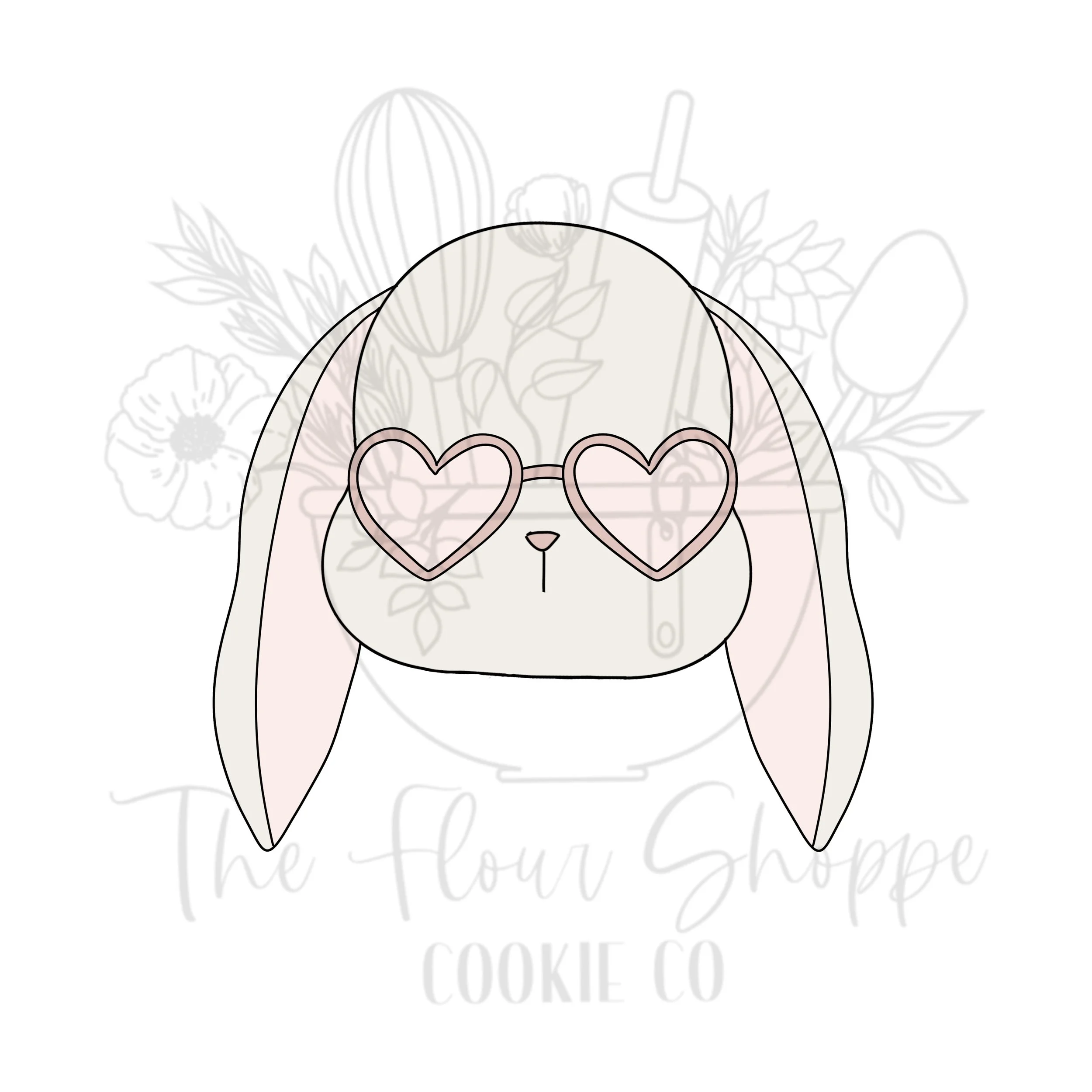 Bunny Rabbit Face 5, Easter Digital STL Cookie Cutter