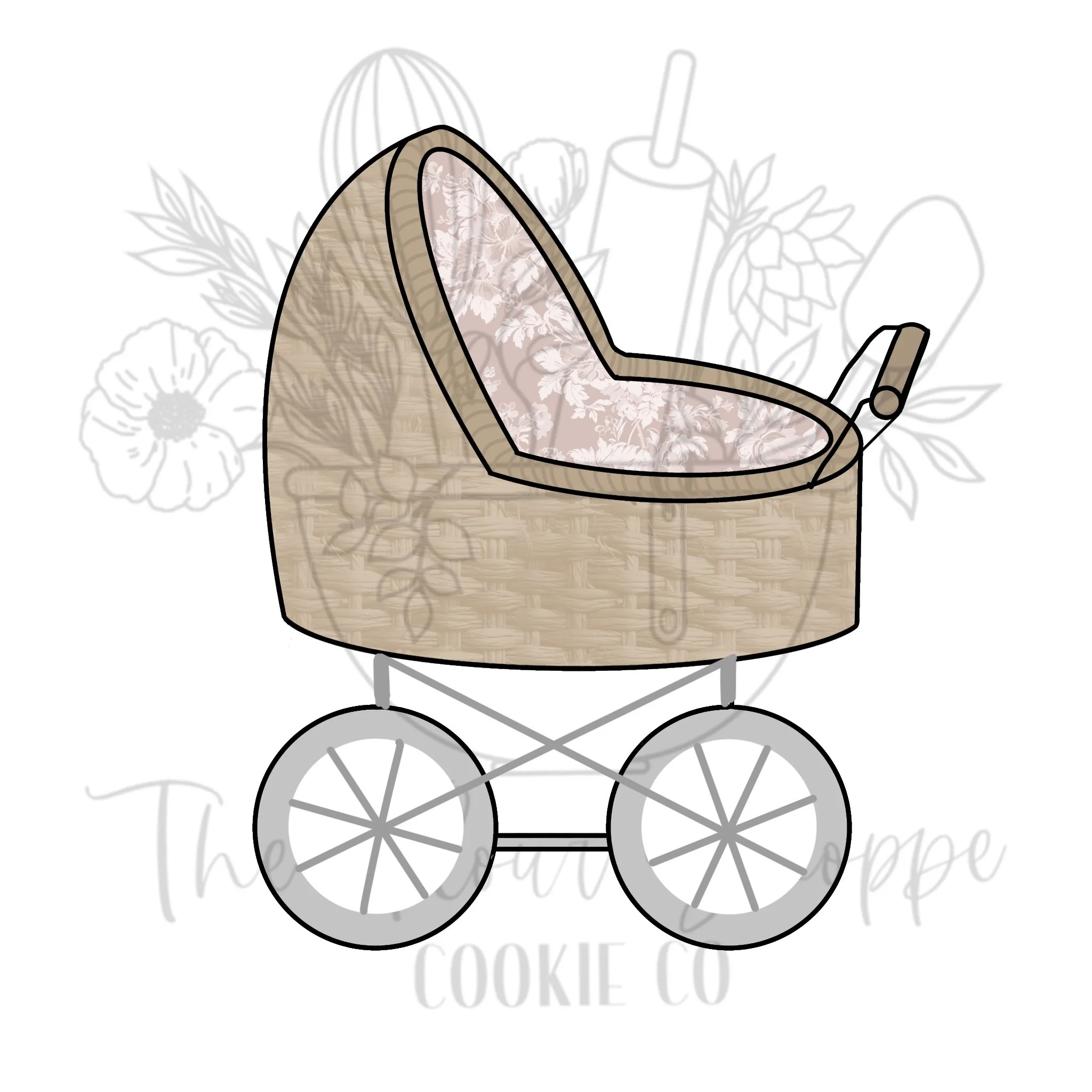 Baby Buggy 2 , Stroller, Pram Cookie Cutter STL