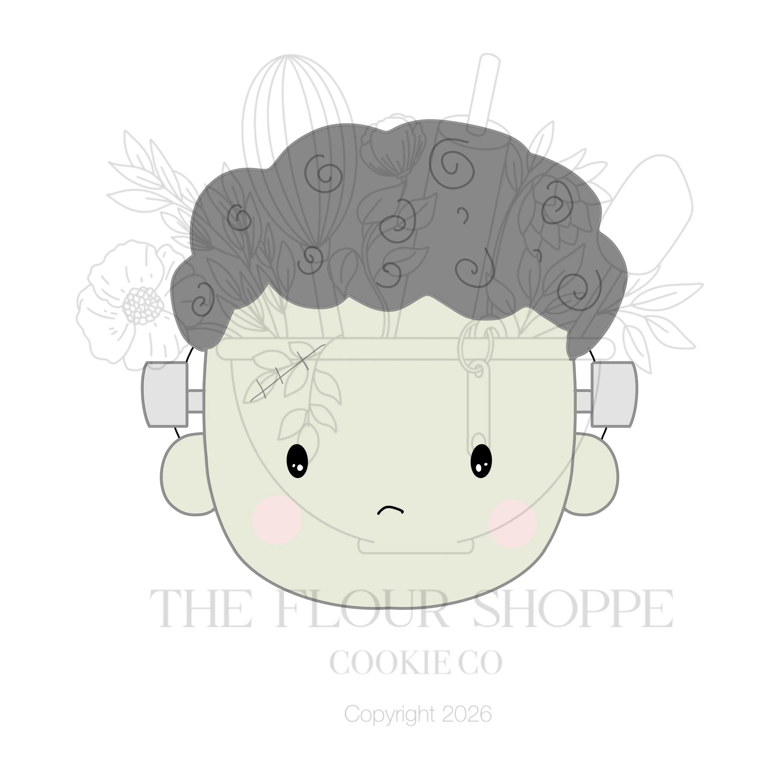 Frankenstein Face Halloween Cutter STL