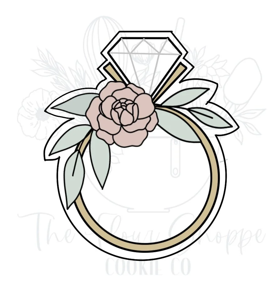 Floral Ring Cookie Cutter STL