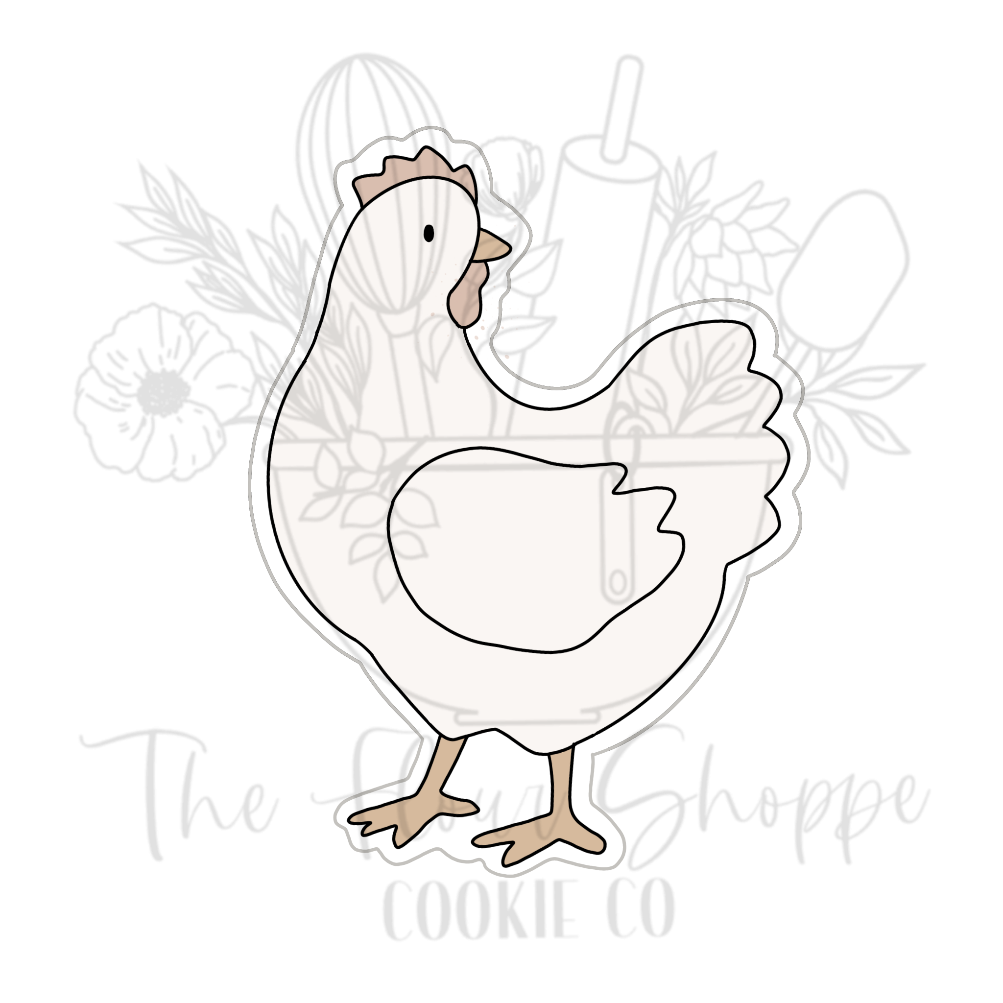 Chicken 1 Cookie Cutter STL