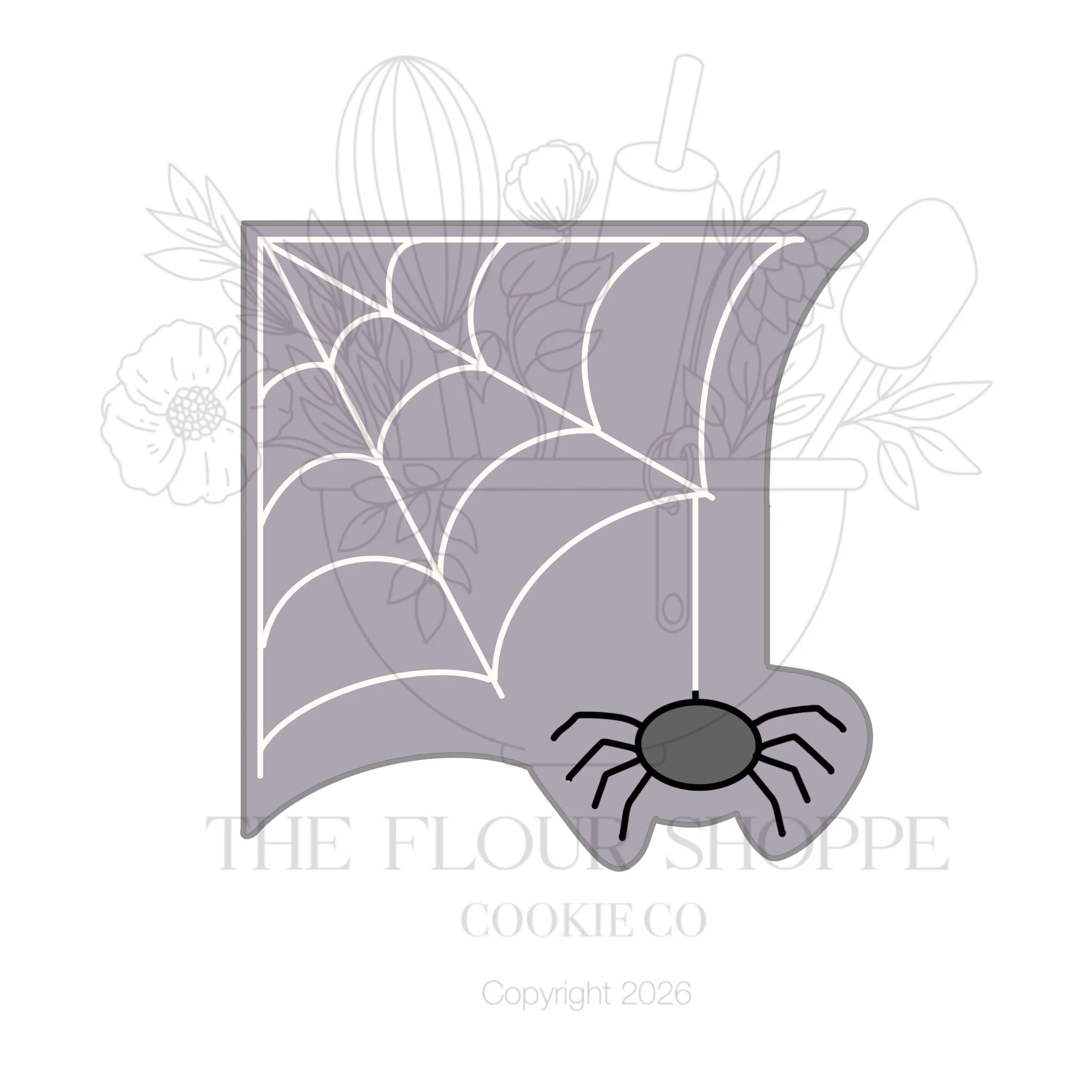 Spider on Web, Halloween Cutter STL