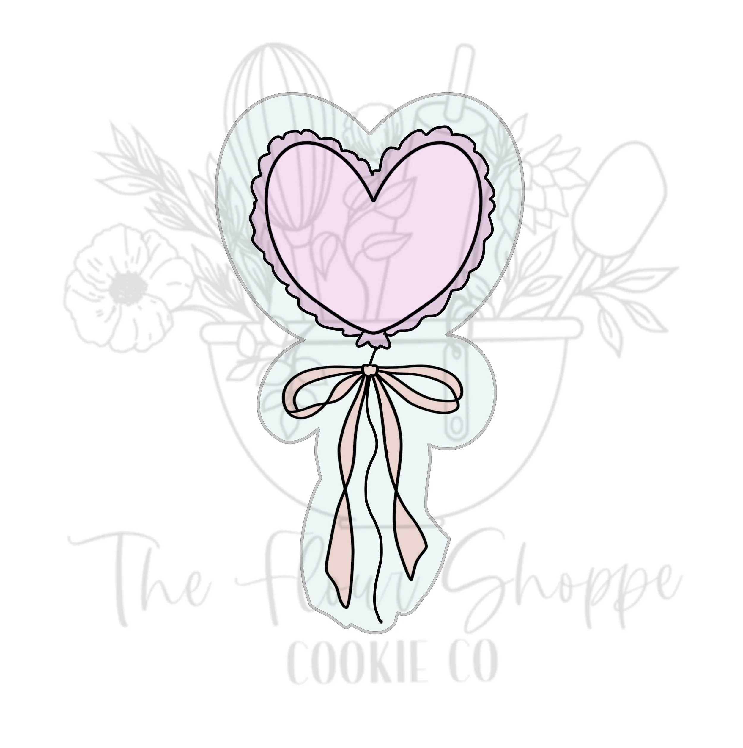 Heart Balloon Cookie Cutter STL