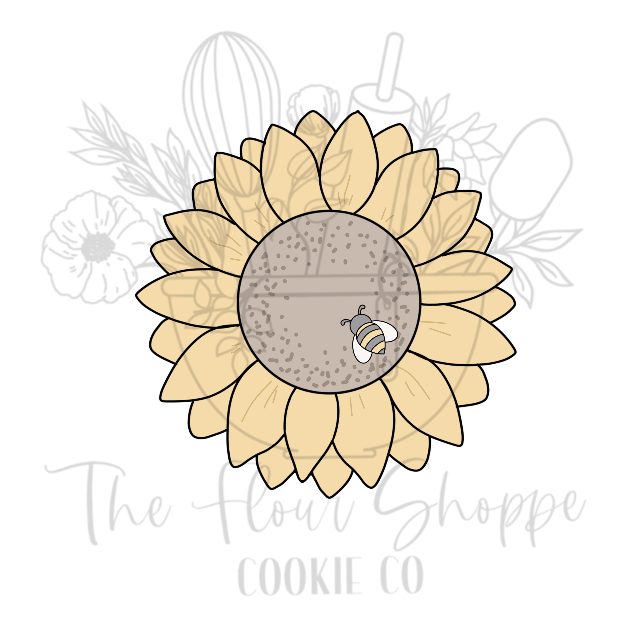 Sunflower 2 Cookie Cutter STL