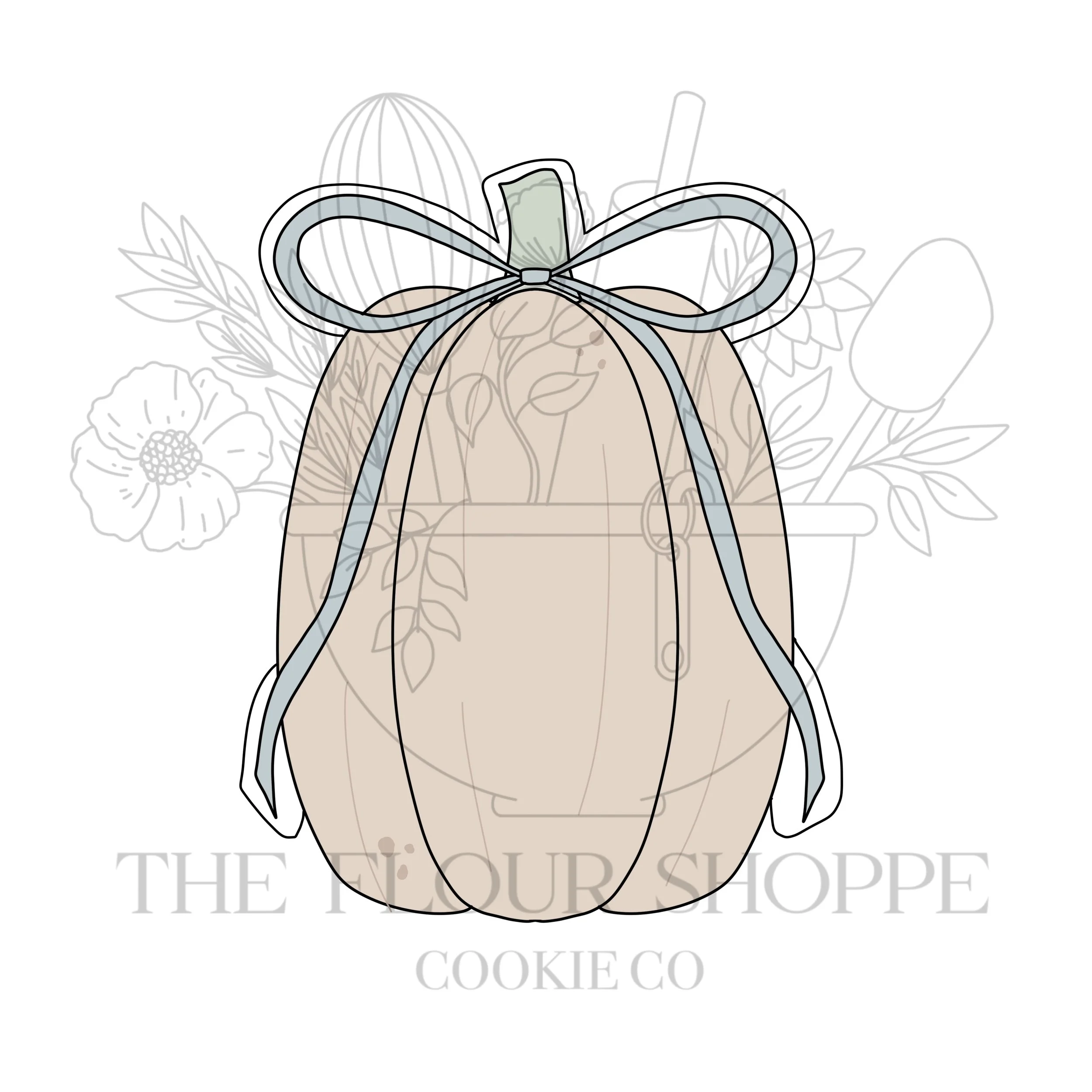 Pumpkin 10 with Bow Cookie Cutter STL