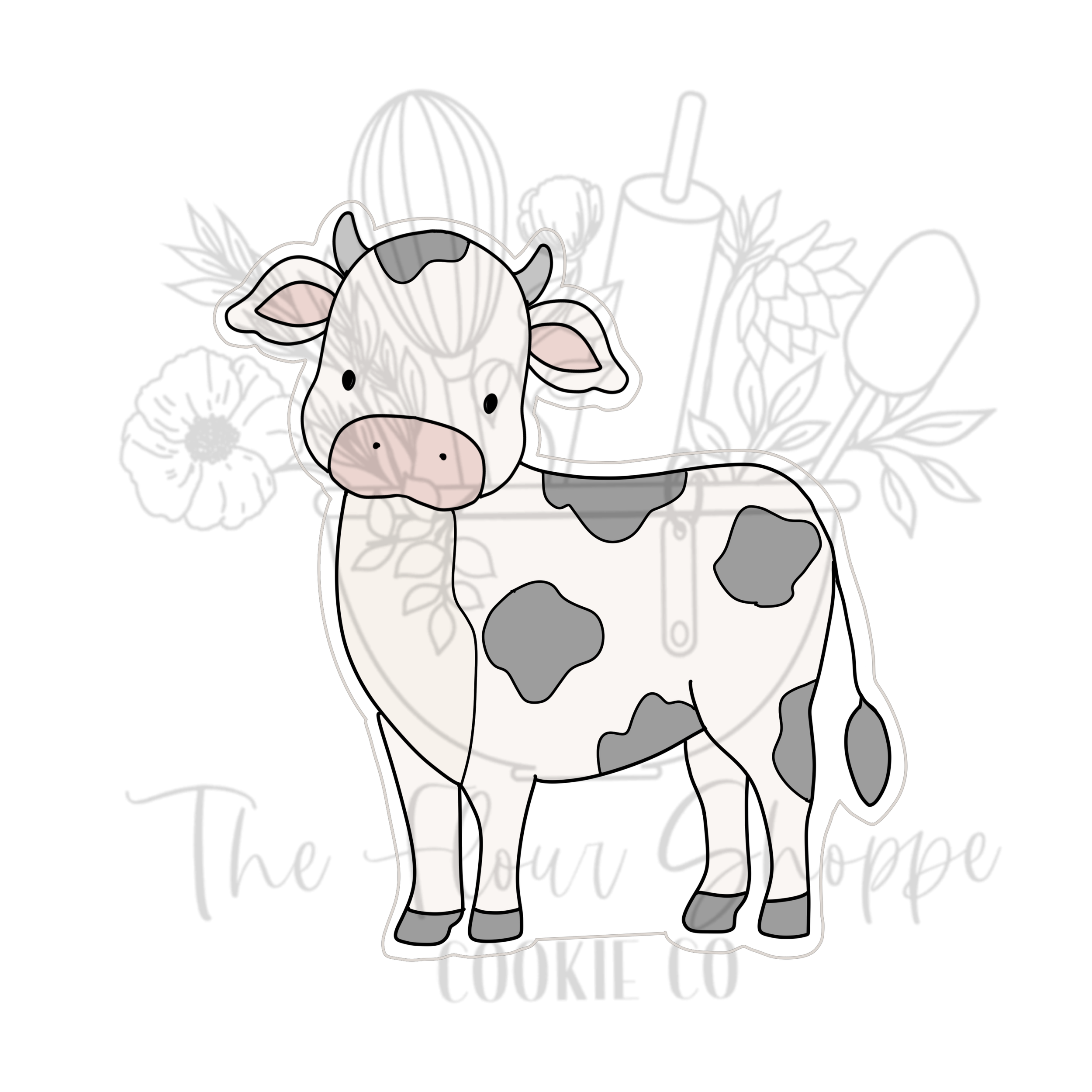 Cow 2 Cookie Cutter STL