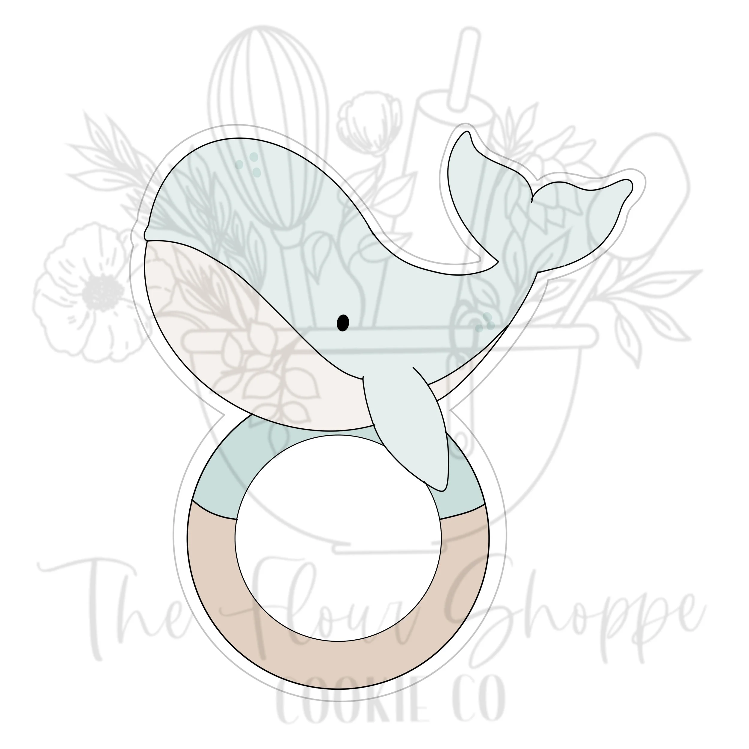 Whale Baby Rattle, Under the Sea Cookie Cutter STL