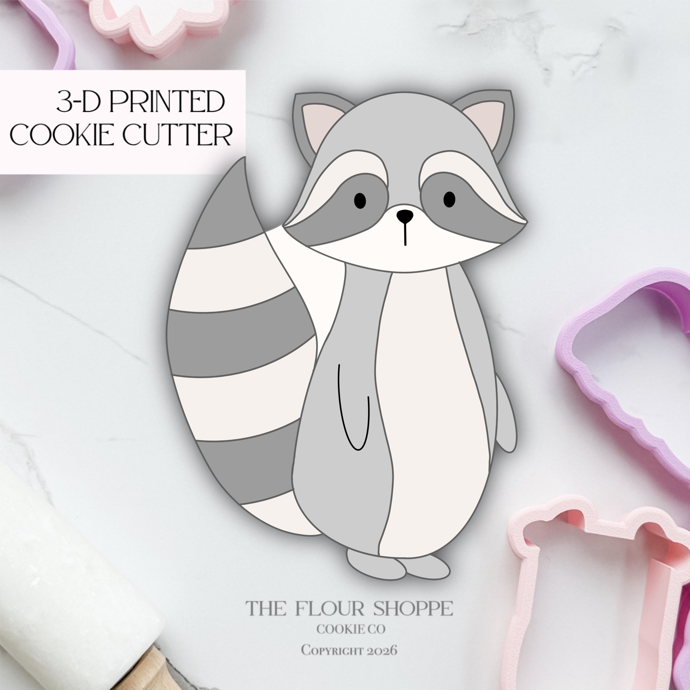 Raccoon 2 Cookie Cutter STL