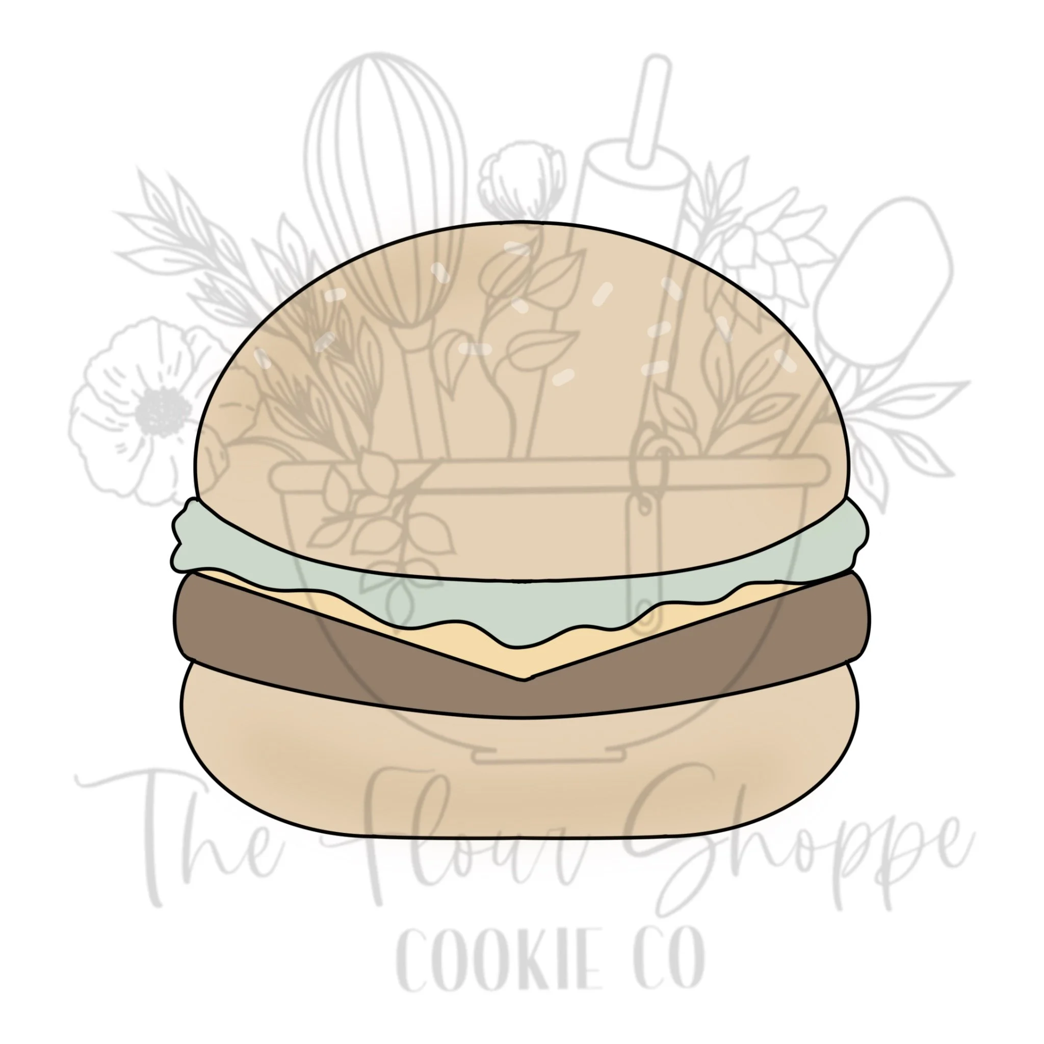 Hamburger, BBQ Tools, BabyQ, Barbecue Cookie Cutter STL Set