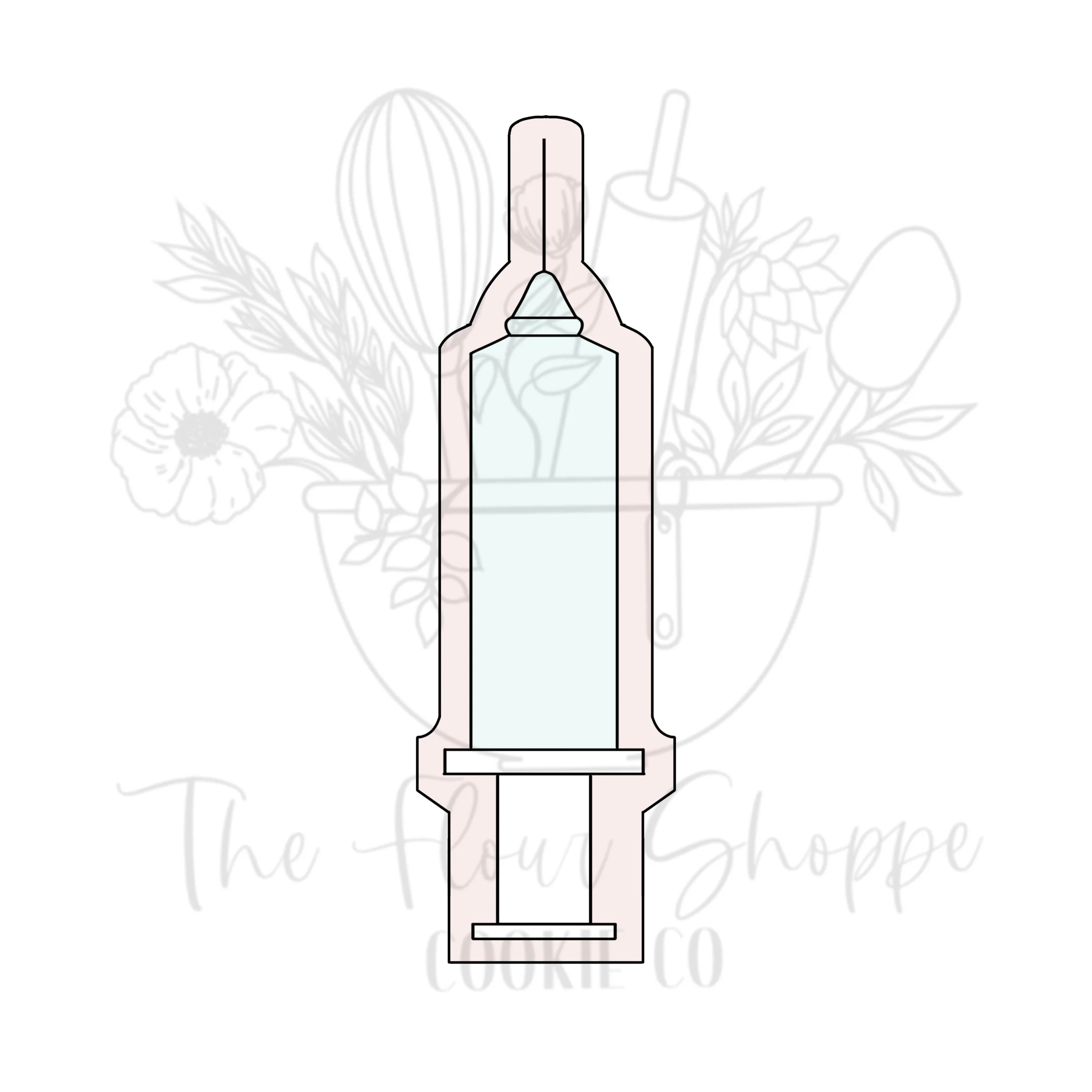 Skinny Syringe, Shot, Doctor, Hospital, Nurse, Cookie Cutter STL