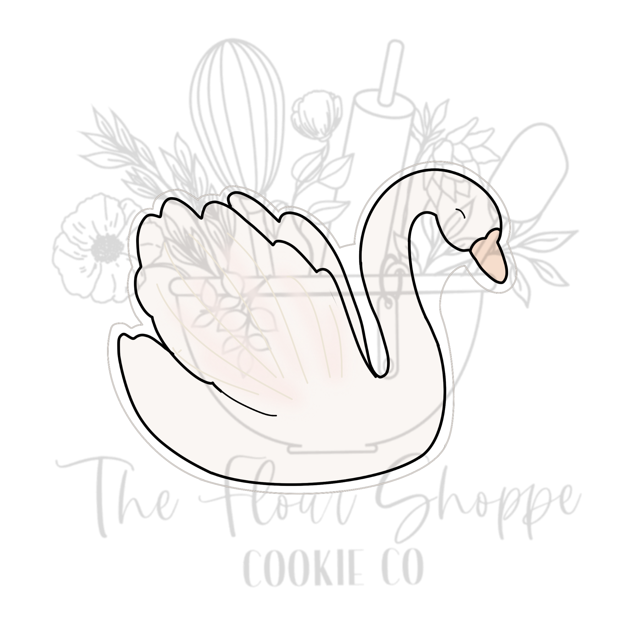 Swan 2 Cookie Cutter STL