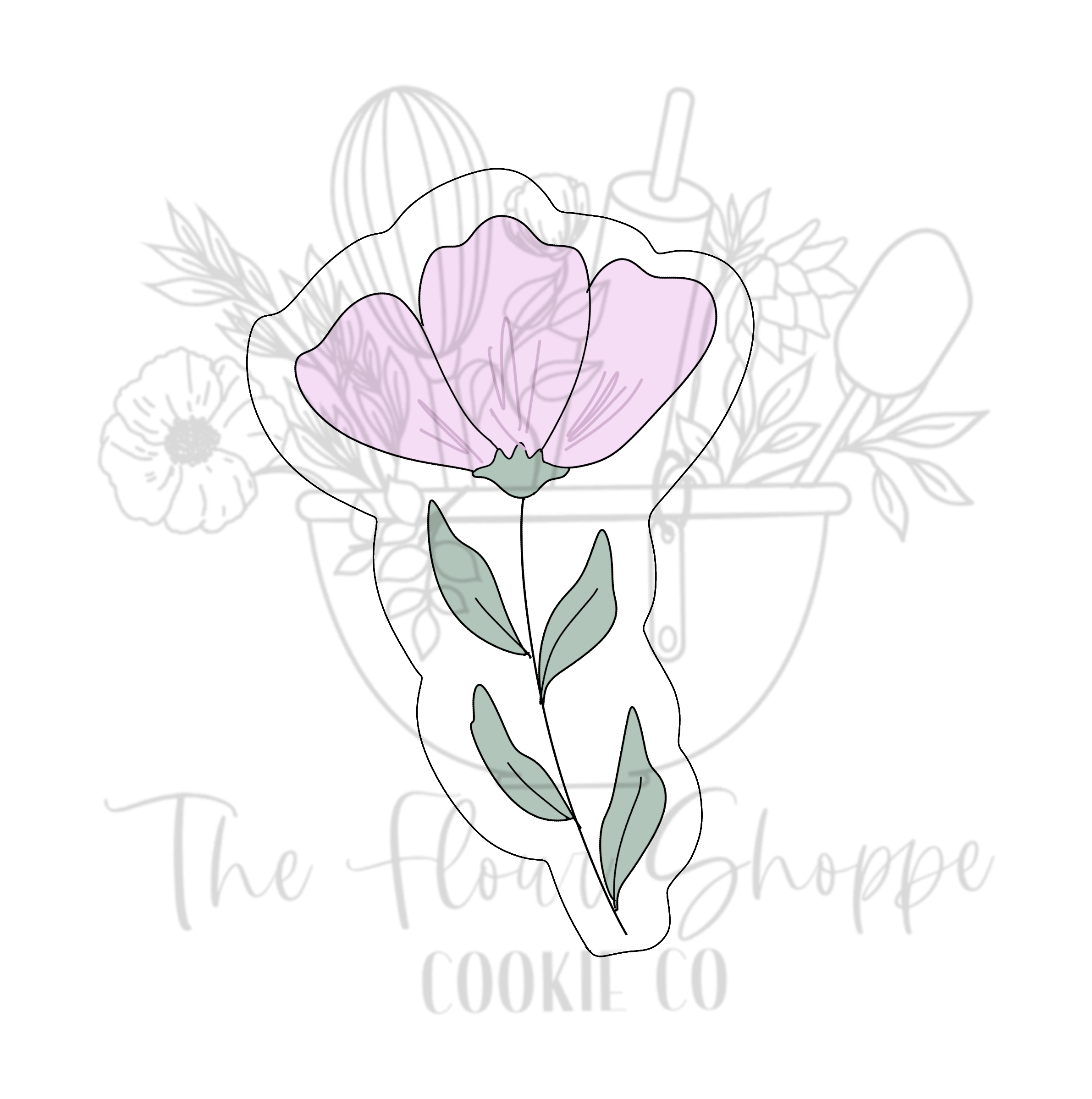 Fairy Flower 1 Digital STL Cookie Cutter