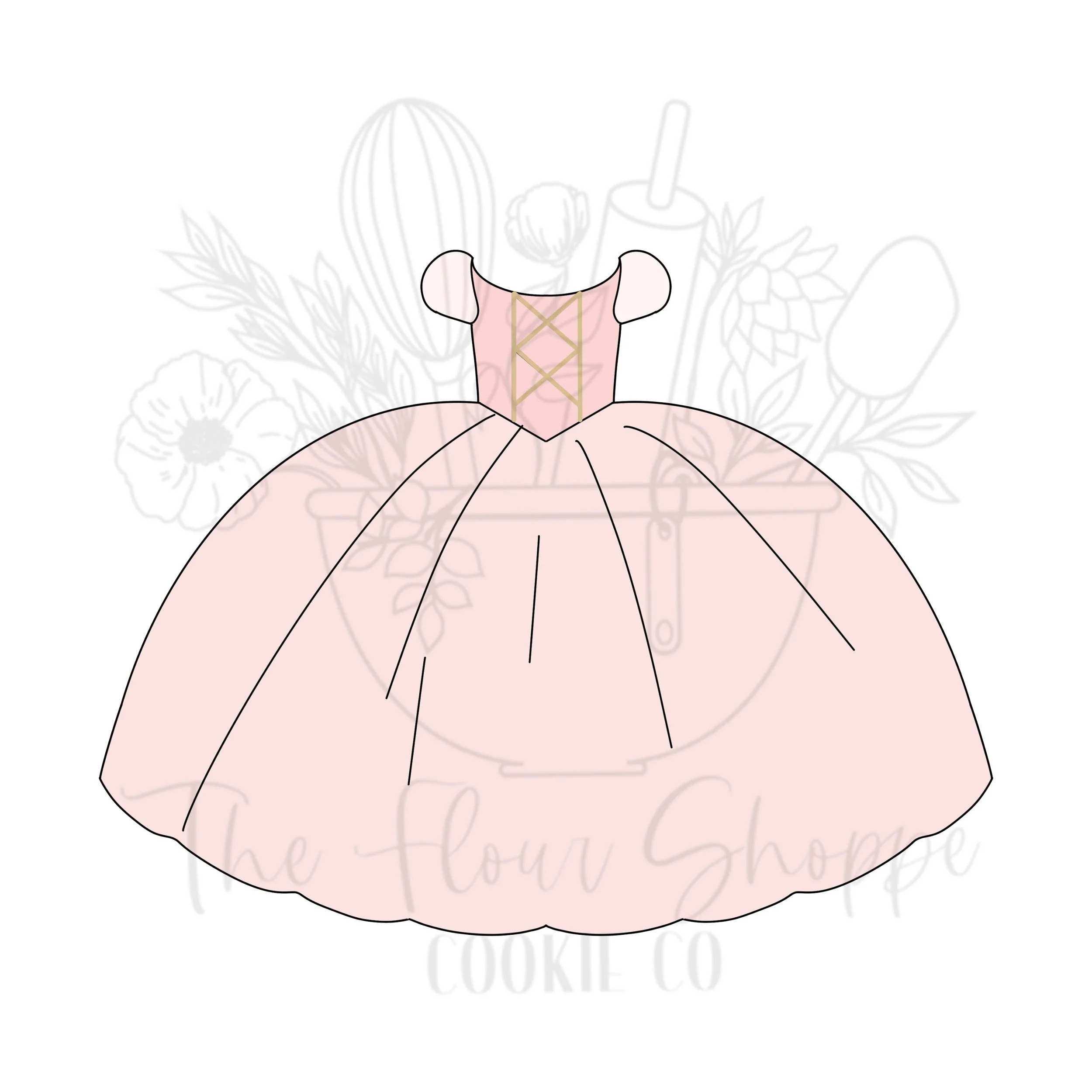 Princess Dress 1 Cookie Cutter STL