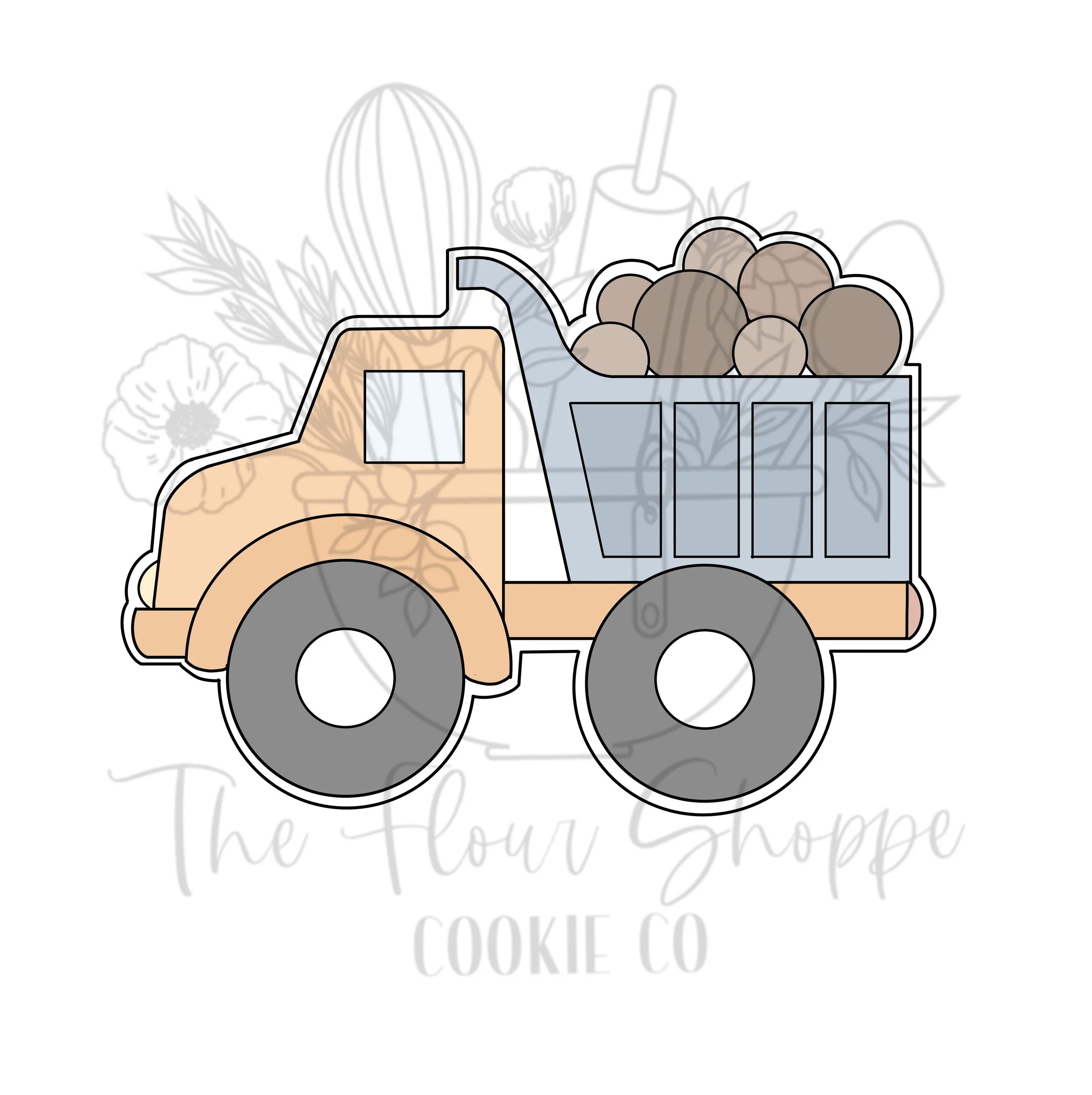 Dump Truck, Construction Truck Cookie Cutter STL