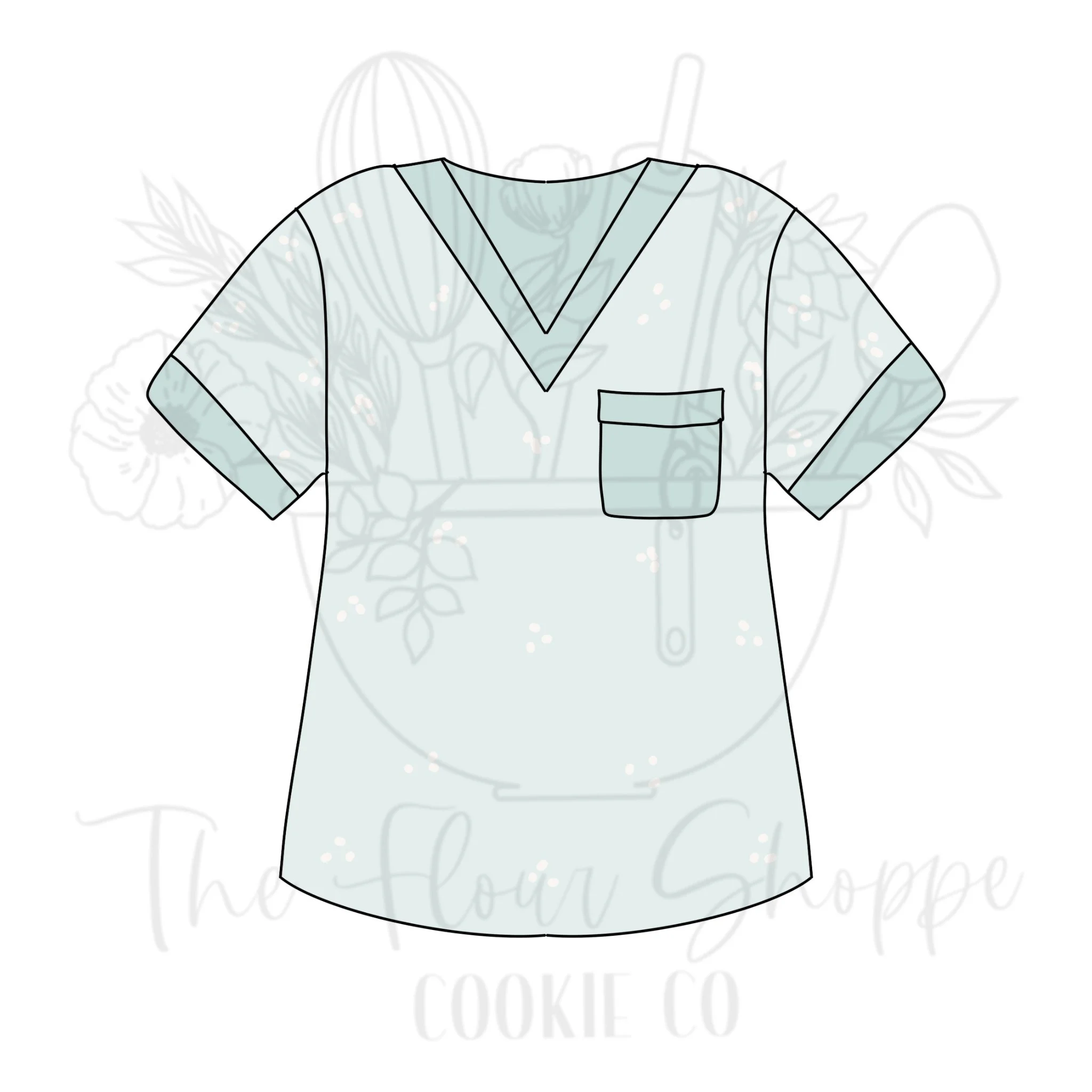Scrub Top Doctor, Hospital, Nurse, Cookie Cutter STL
