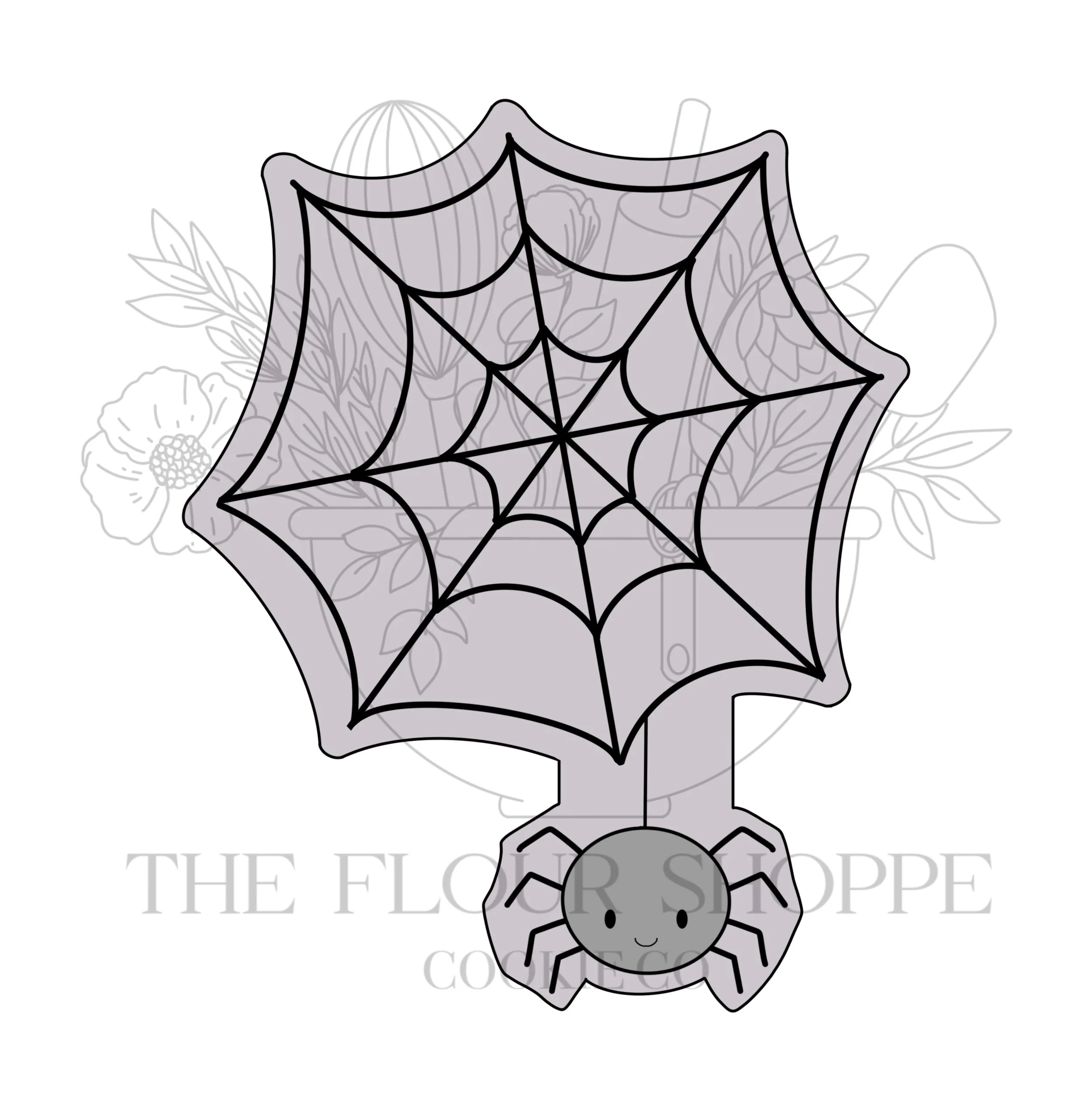 Spider on Web 2, Halloween Cutter STL