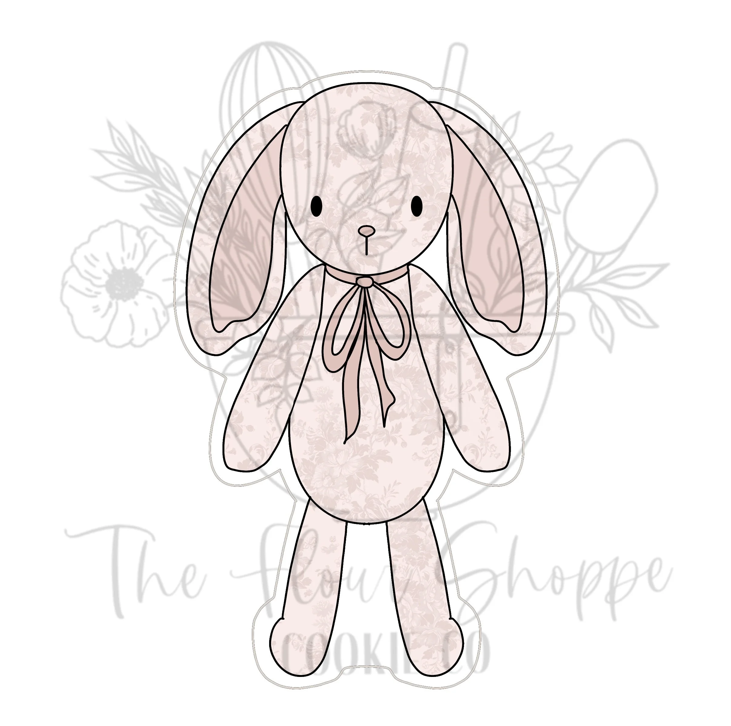 Bunny Rabbit Plush toy, Cookie Cutter STL