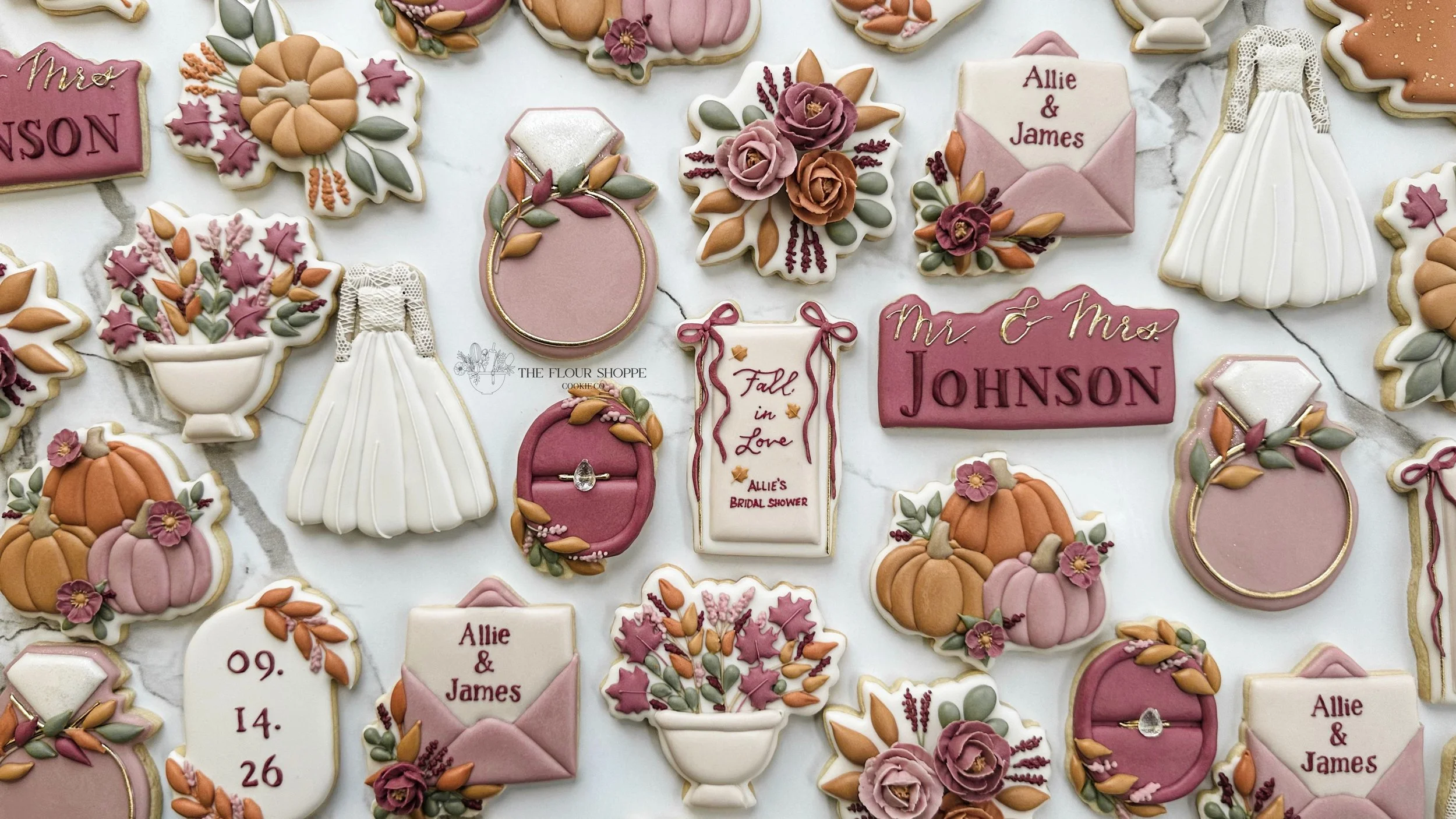 Fall in Love Autumn Bridal Shower Wedding Cookie Cutters Royal Icing Sugar Cookies by The Flour Shoppe Cookie Co, Omaha, Nebraska_013.jpg