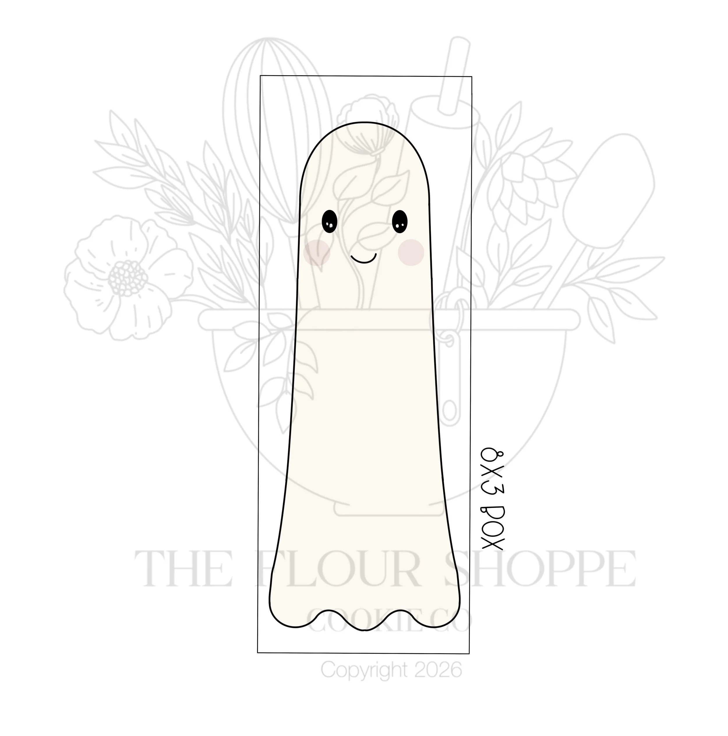 Skinny Ghost 12, Halloween Cookie Cutter STL