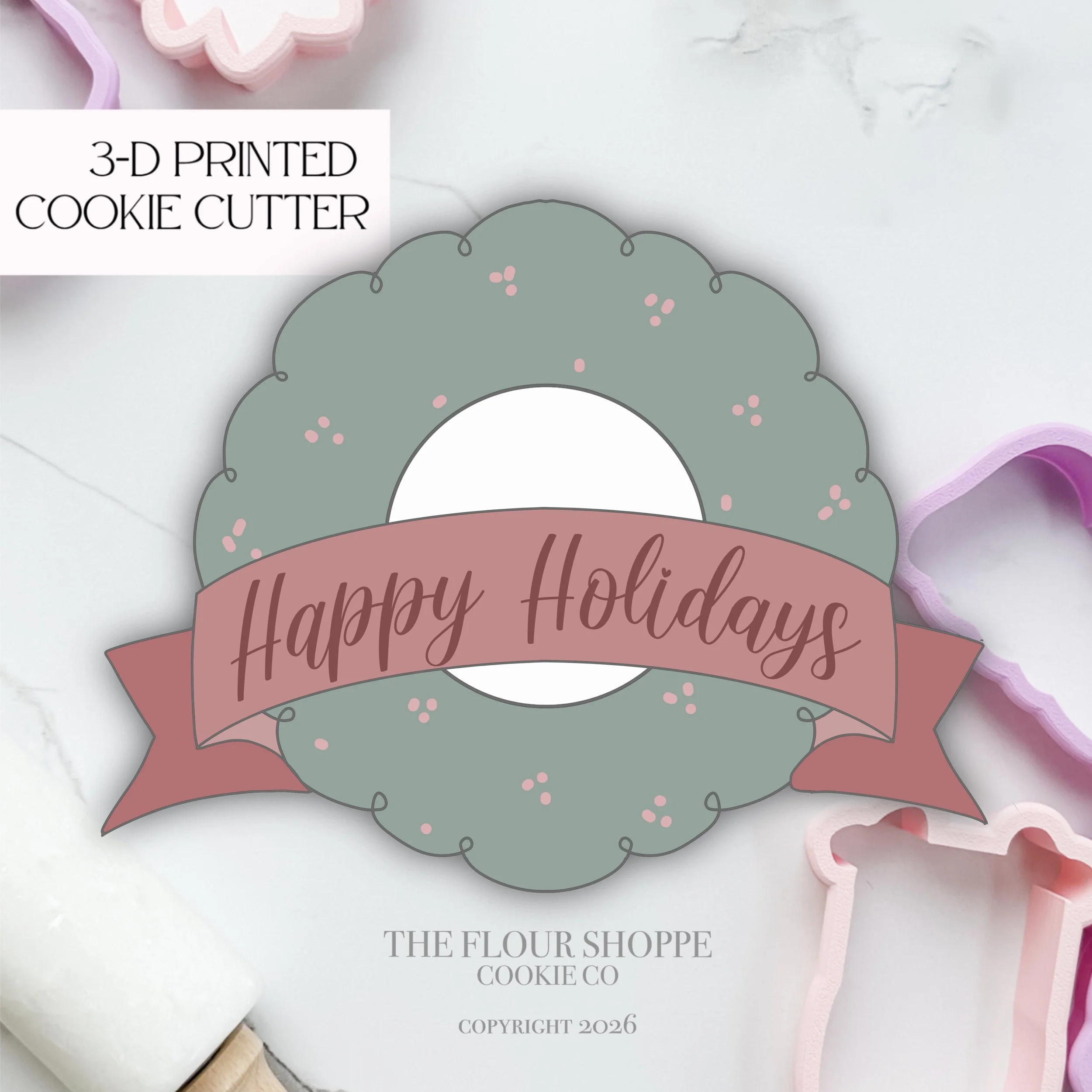 Wreath 8 Cookie Cutter STL