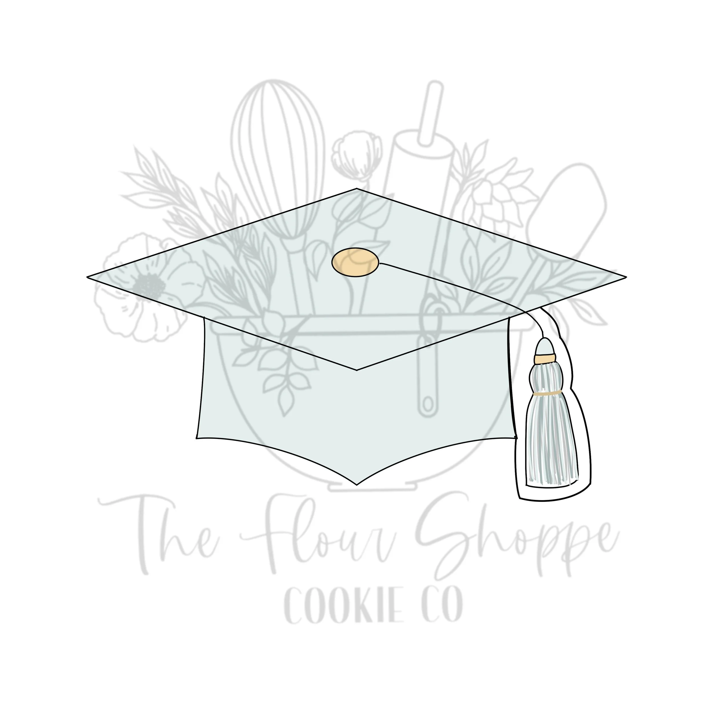 Grad Hat 3 Mortarboard Graduation Cookie Cutter ST