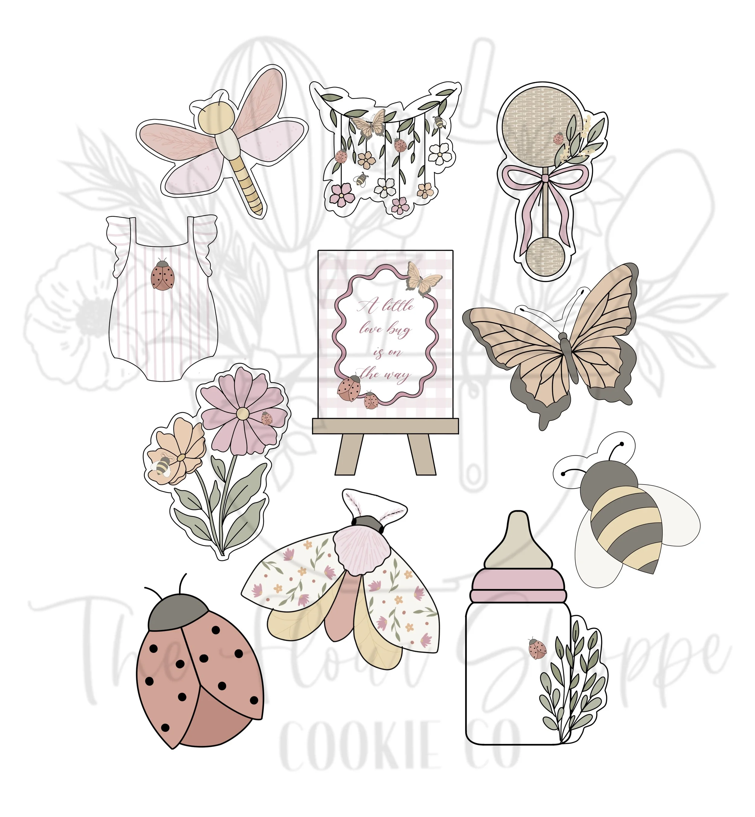 A Little Love Bug Is on the Way Cookie Cutter Set STLs