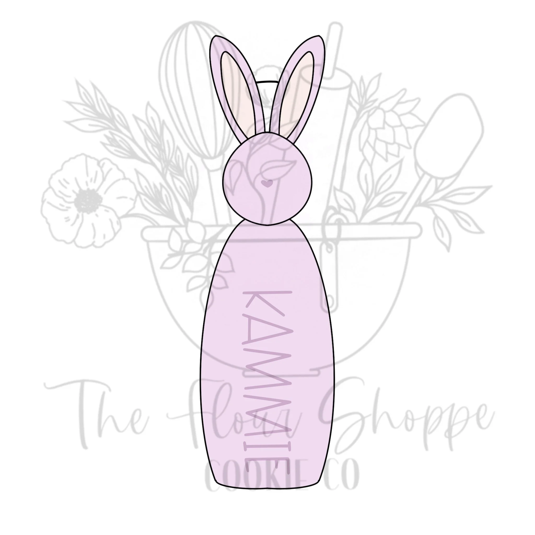 Modern Bunny Skinny Tall, Easter Cookie Cutter STL